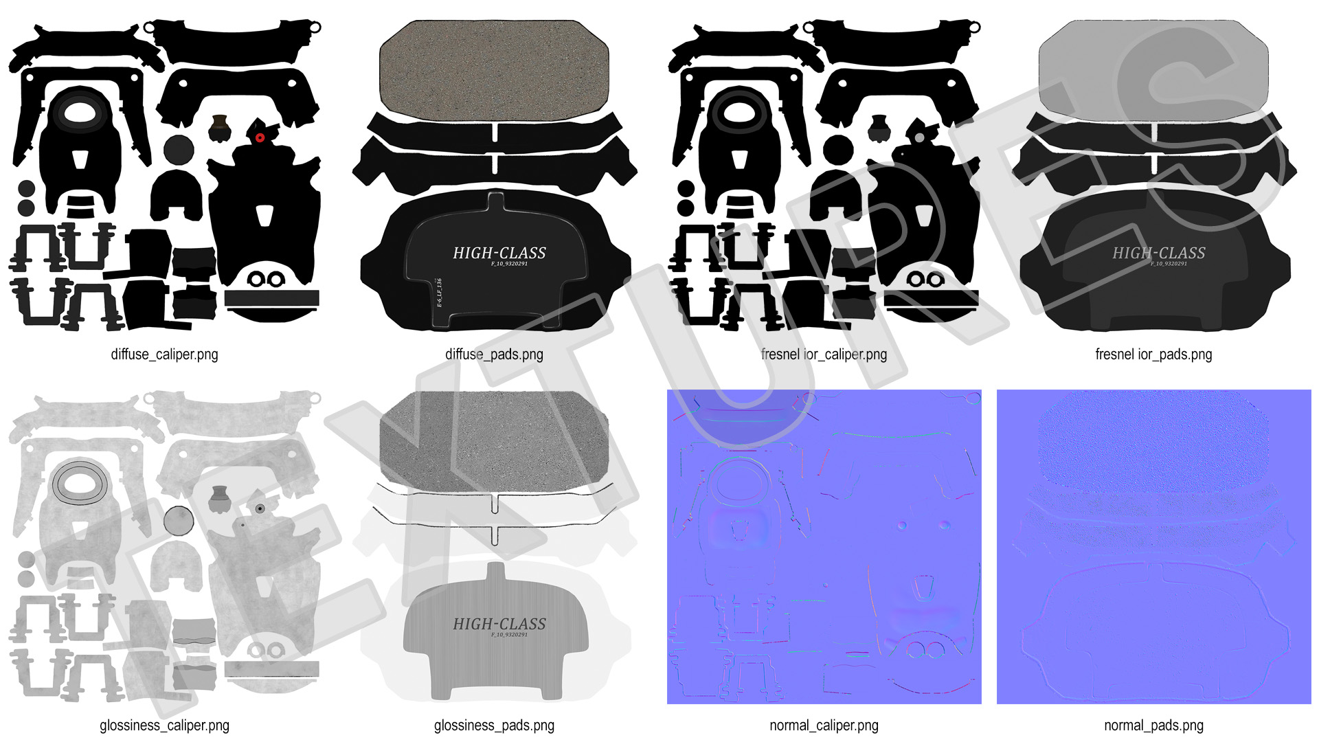 3D Brake Caliper Pads model