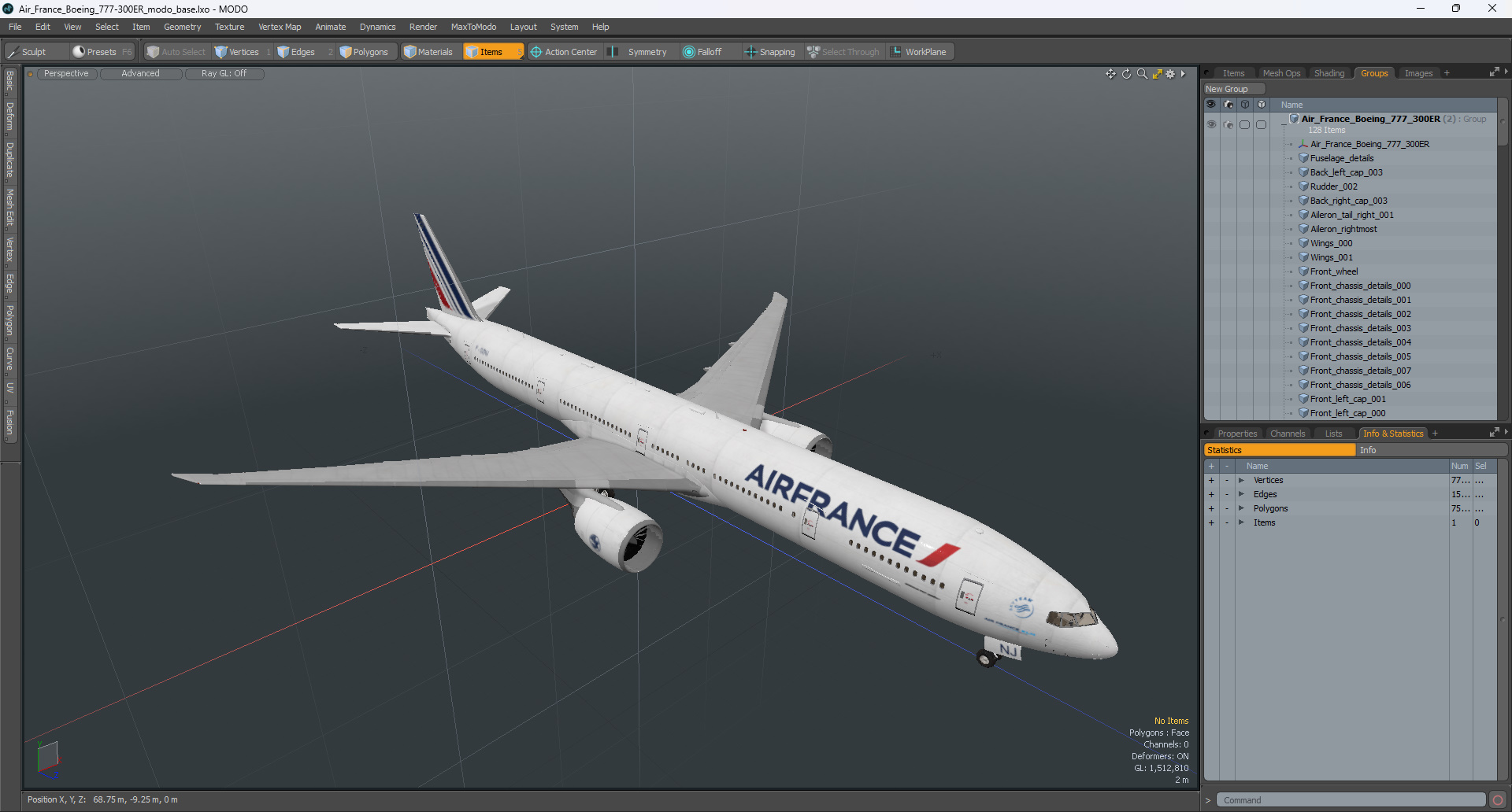 Air France Boeing 777-300ER 3D