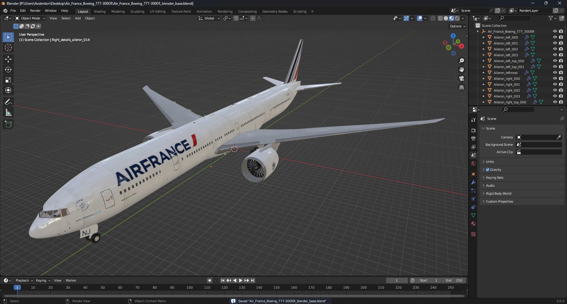 Air France Boeing 777-300ER 3D