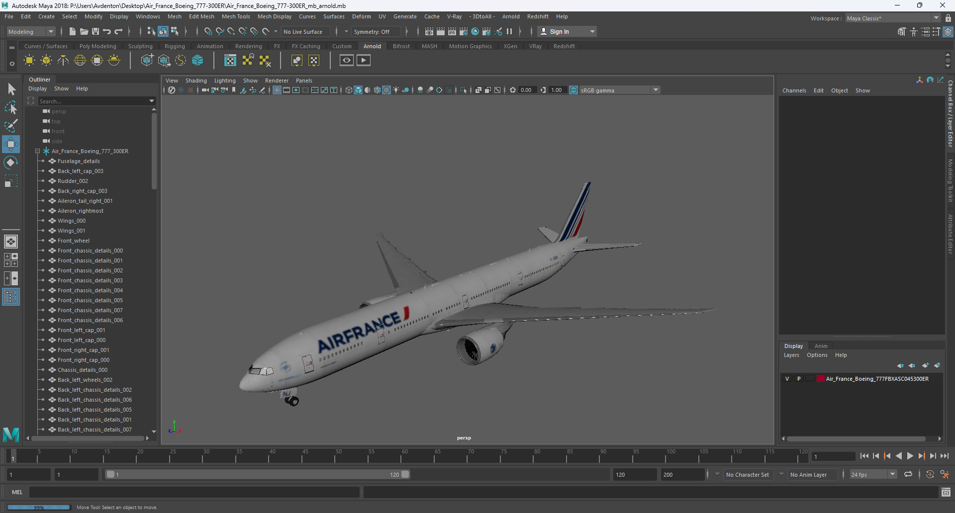 Air France Boeing 777-300ER 3D