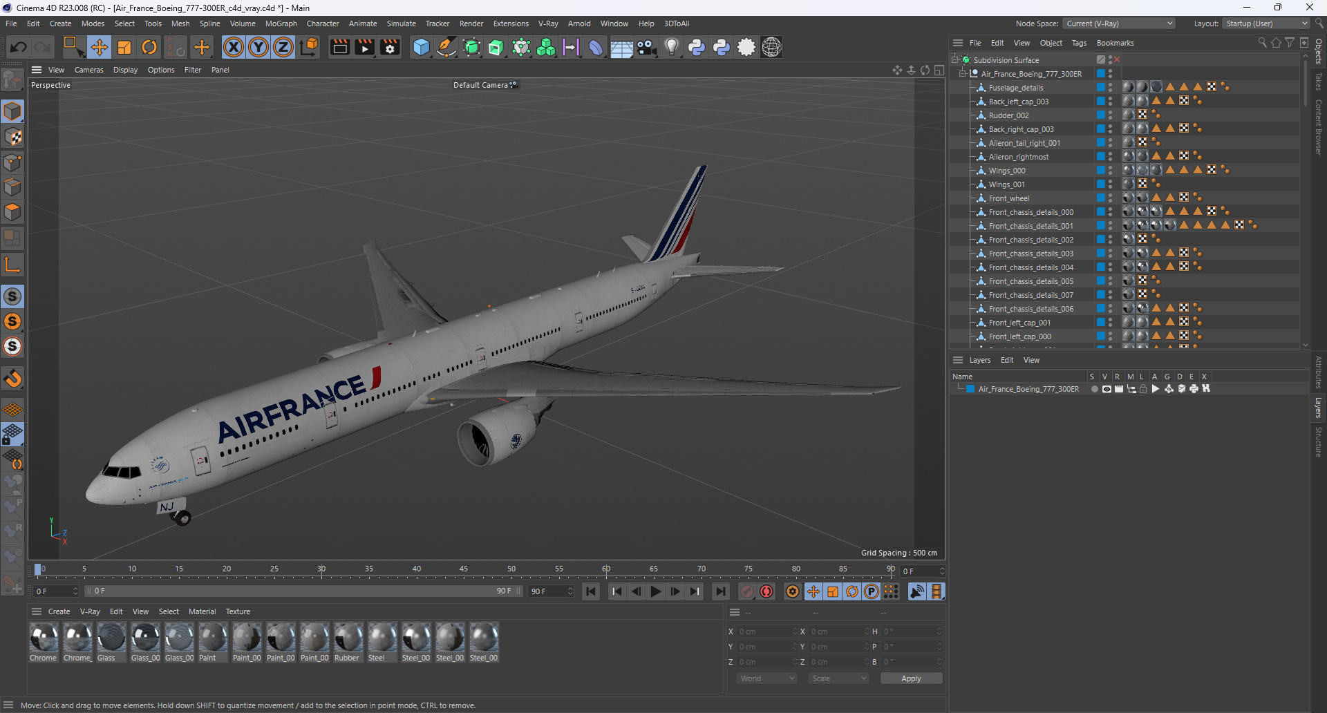 Air France Boeing 777-300ER 3D