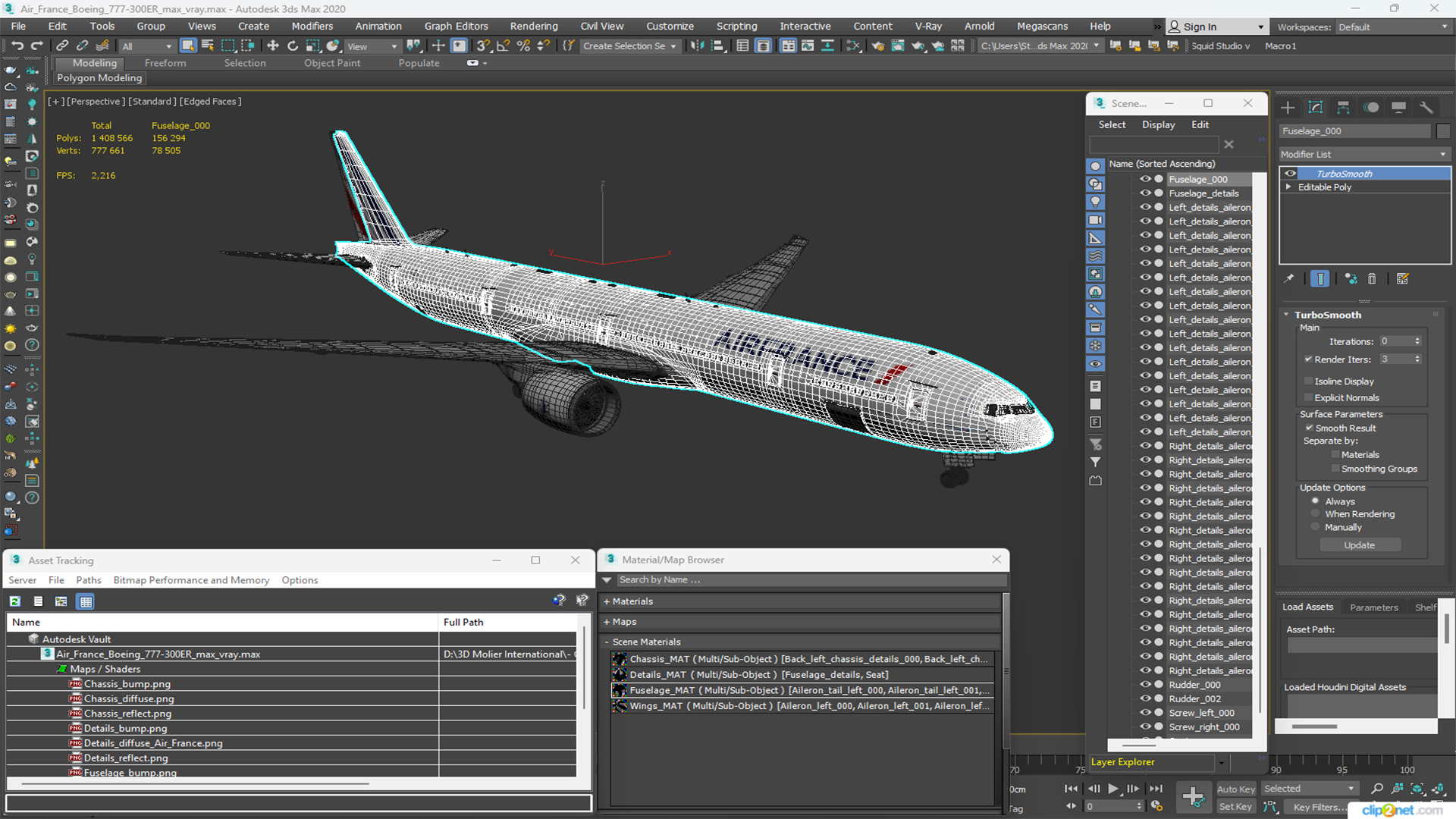 Air France Boeing 777-300ER 3D