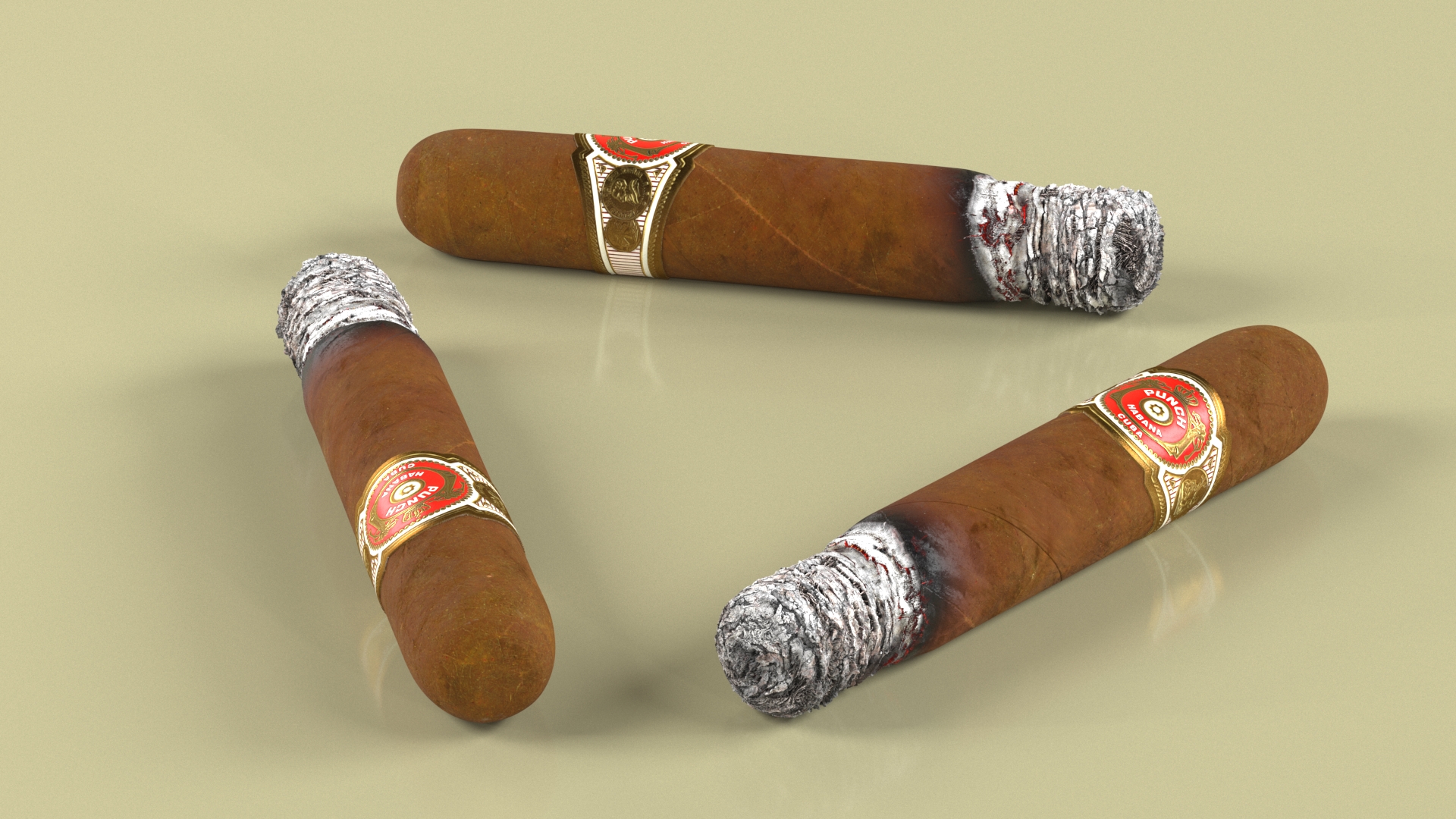 Cigar Punch Short De Punch Burning 3D model