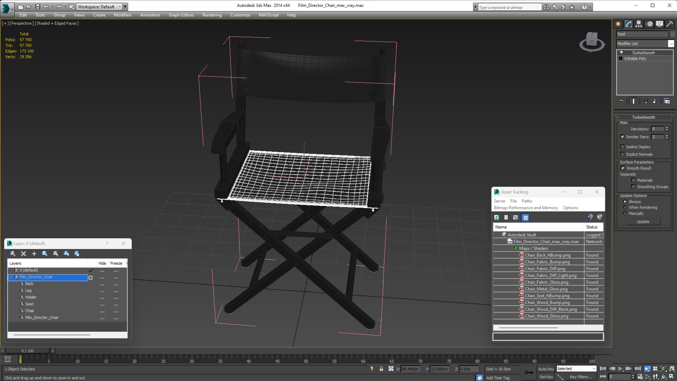 Film Director Chair 3D model