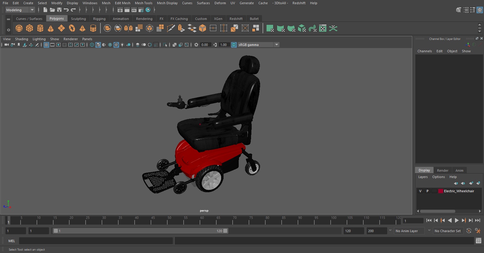 Electric Wheelchair 3D model