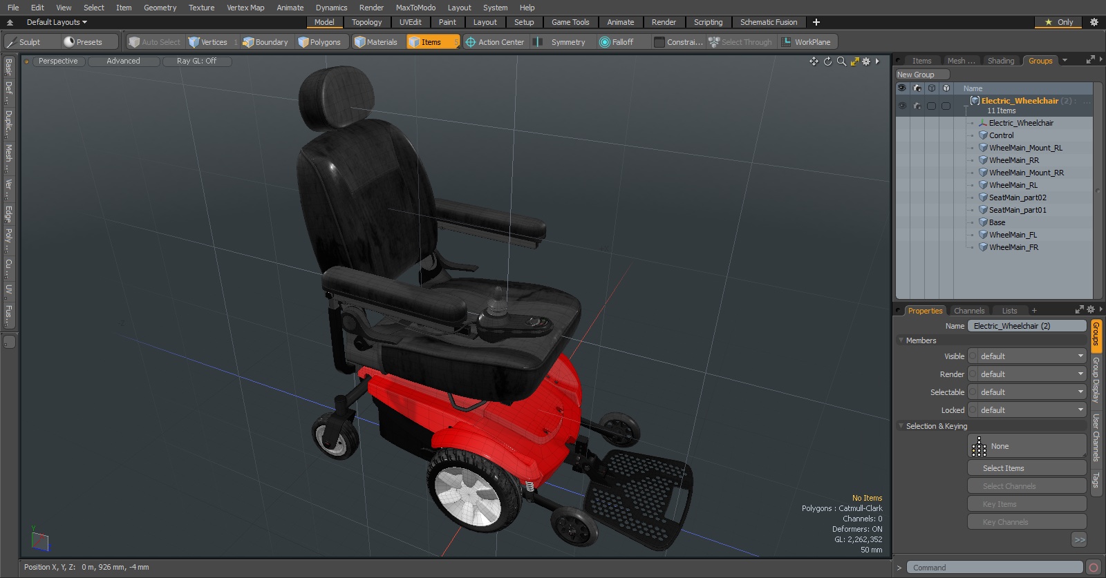 Electric Wheelchair 3D model