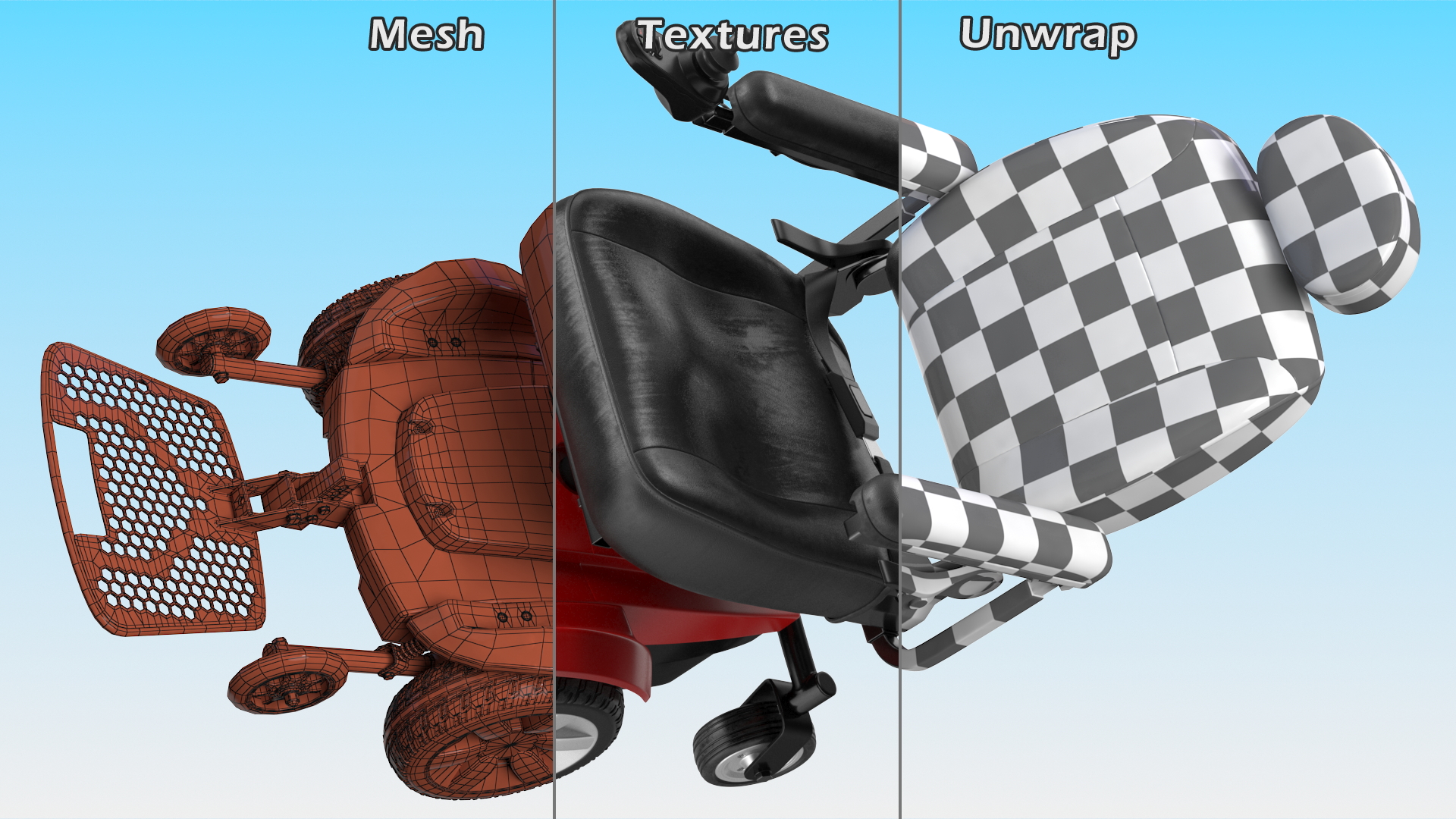 Electric Wheelchair 3D model