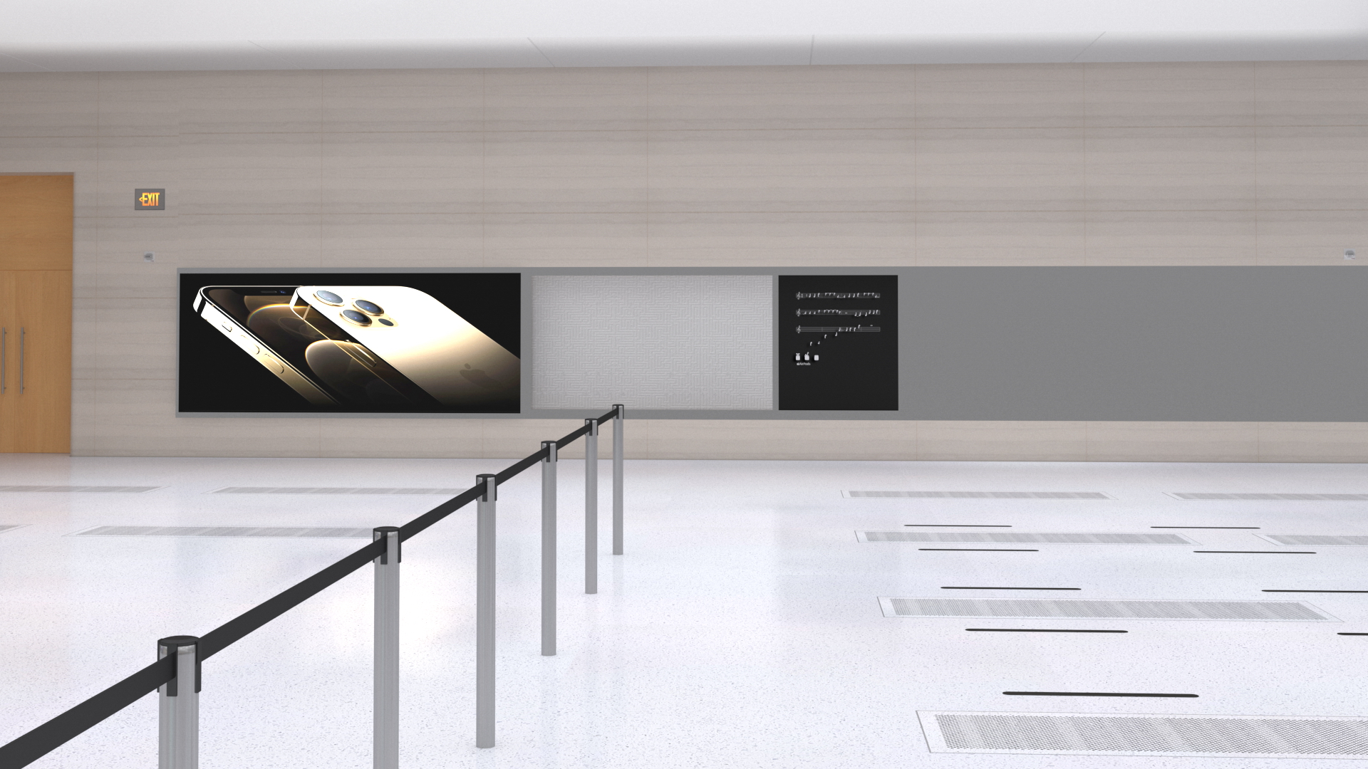 3D Empty Apple Store Space model