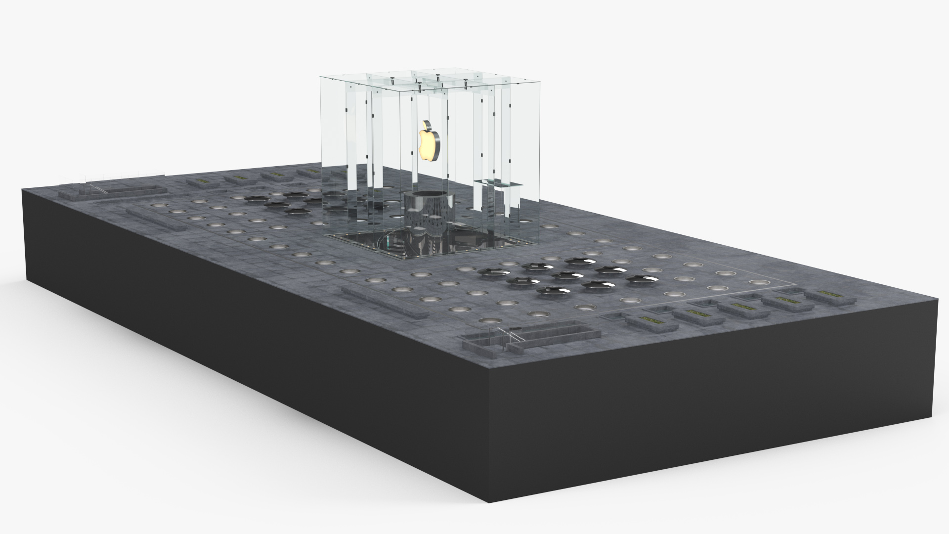 3D Empty Apple Store Space model