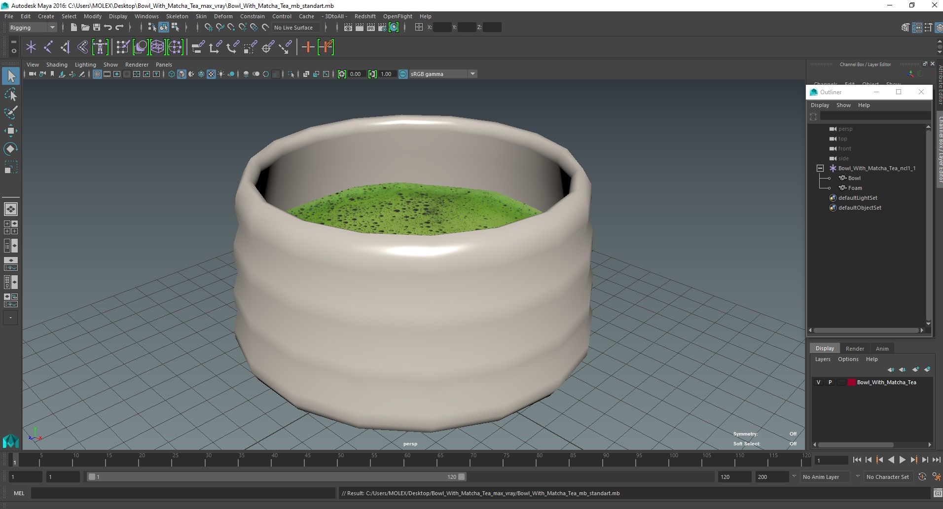 3D model Bowl With Matcha Tea