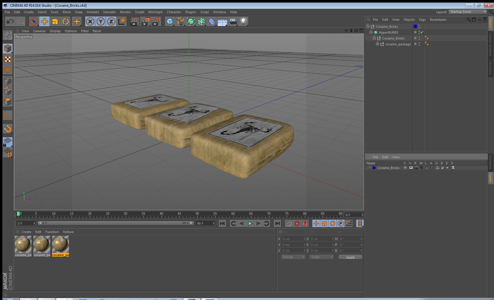 Cocaine Bricks 3D model