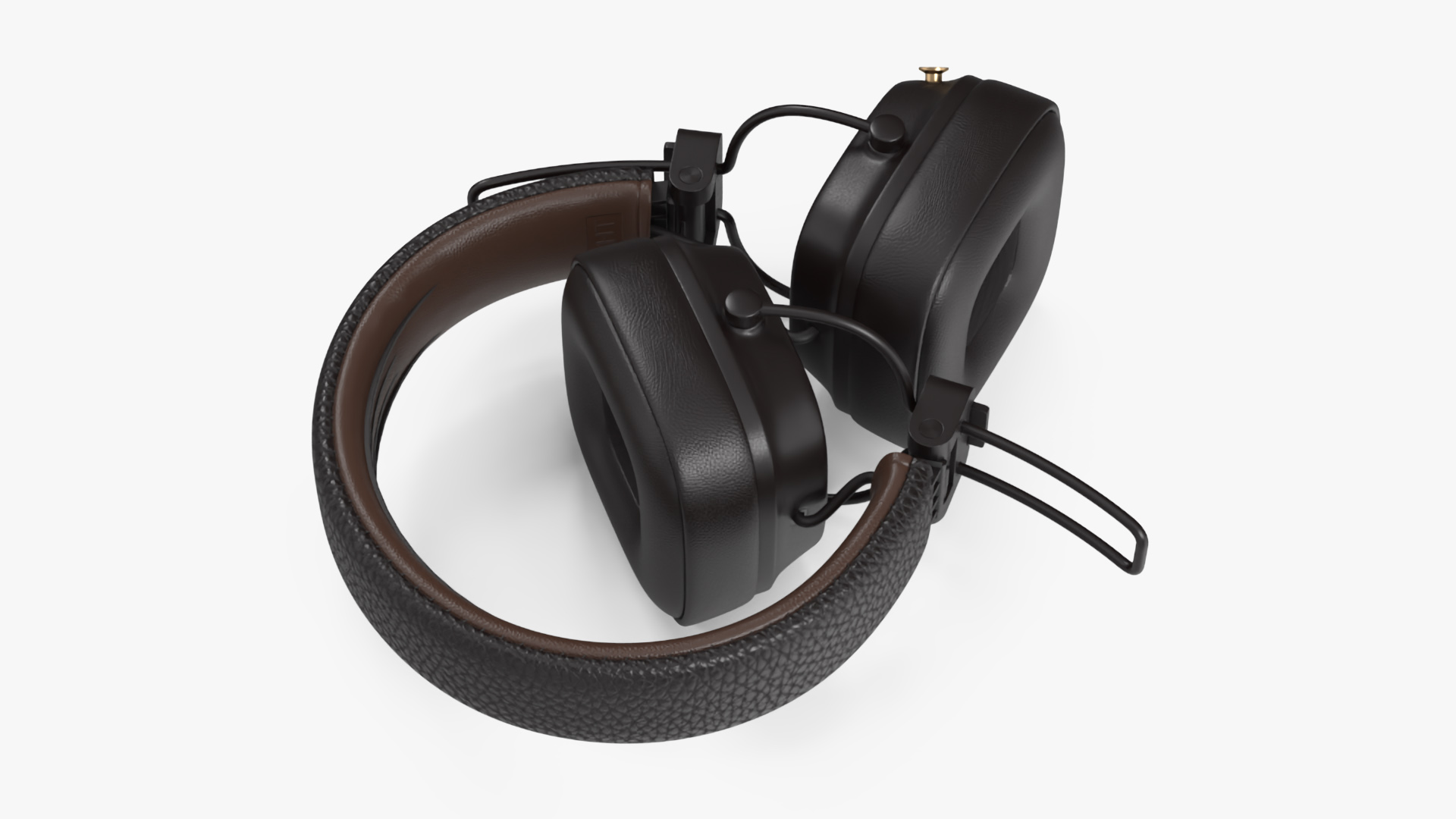 Marshall Headphones Brown Rigged 3D