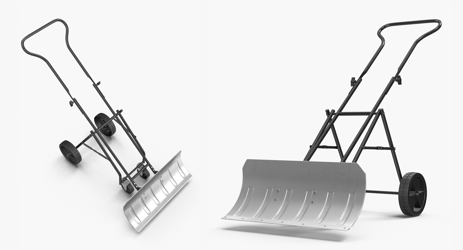 Rolling Snow Shovel 3D model