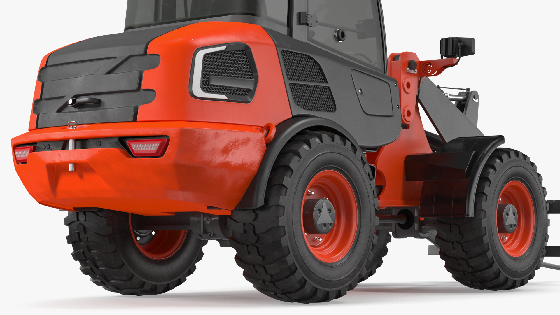 3D Electric Loader with Pallet Fork Simple Interior model