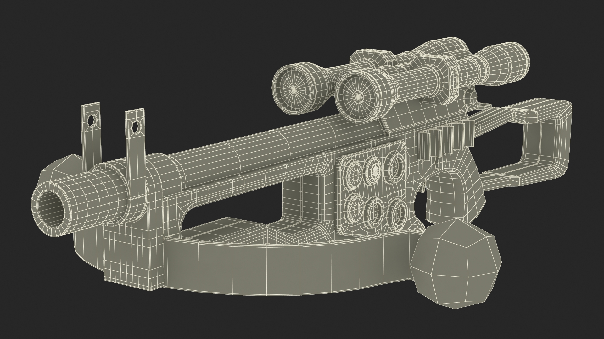 Chewbacca Bowcaster from Star Wars 3D model