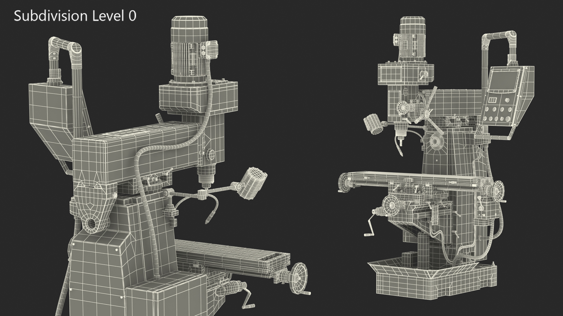 Milling Machine Red 3D model