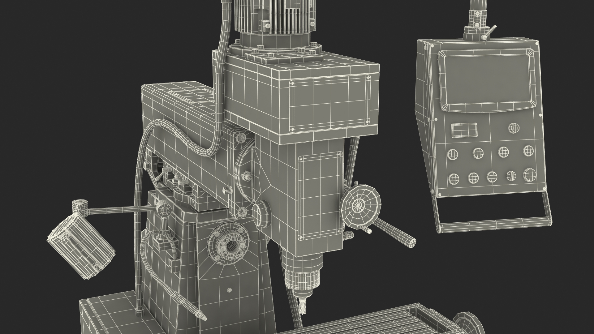 Milling Machine Red 3D model