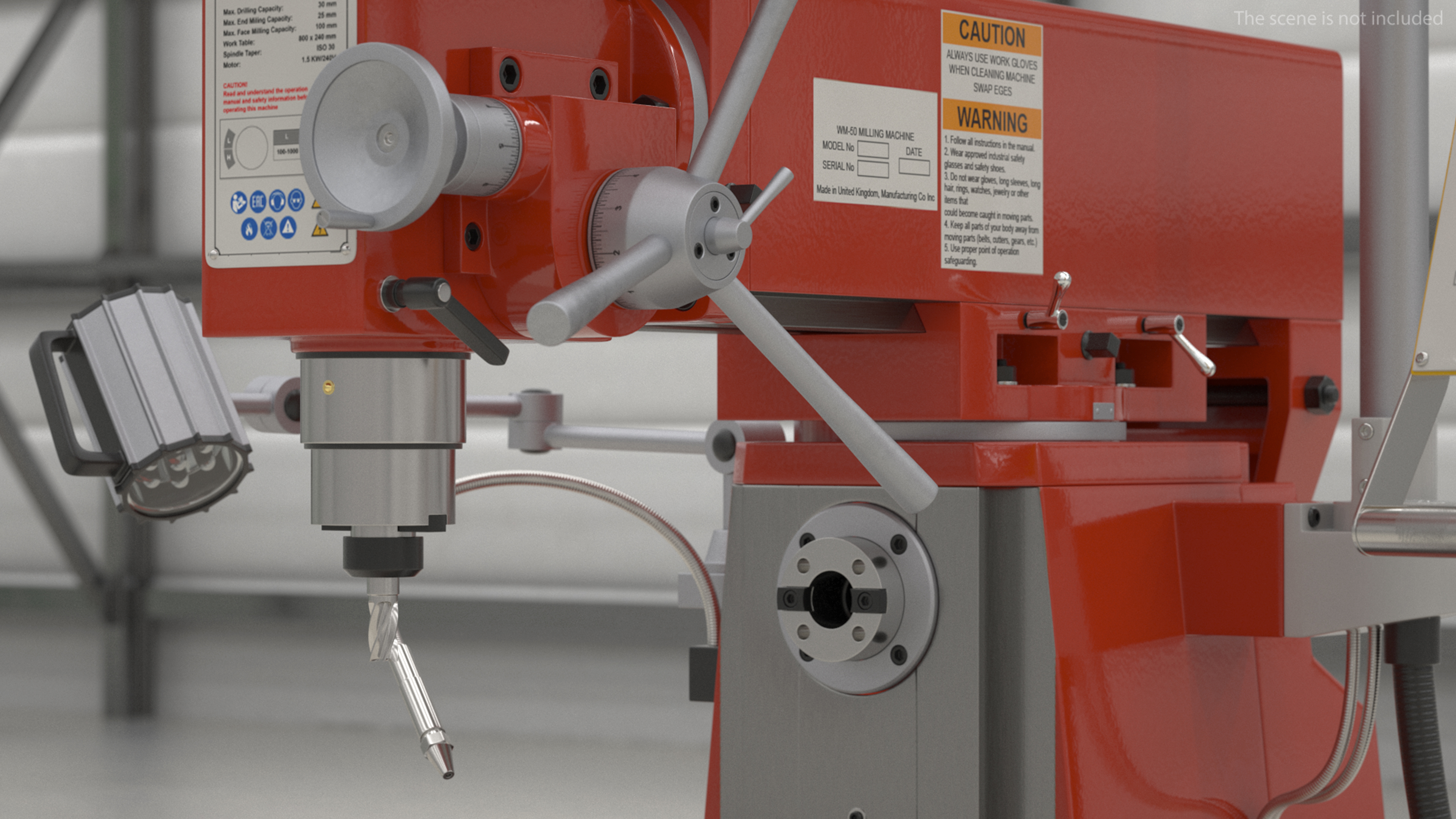 Milling Machine Red 3D model