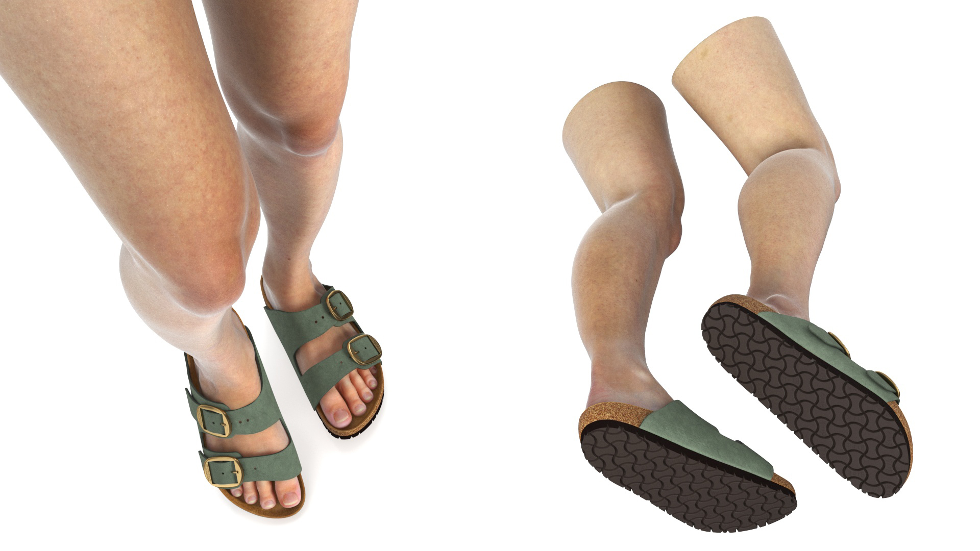 3D model Female Legs in Flip-Flops