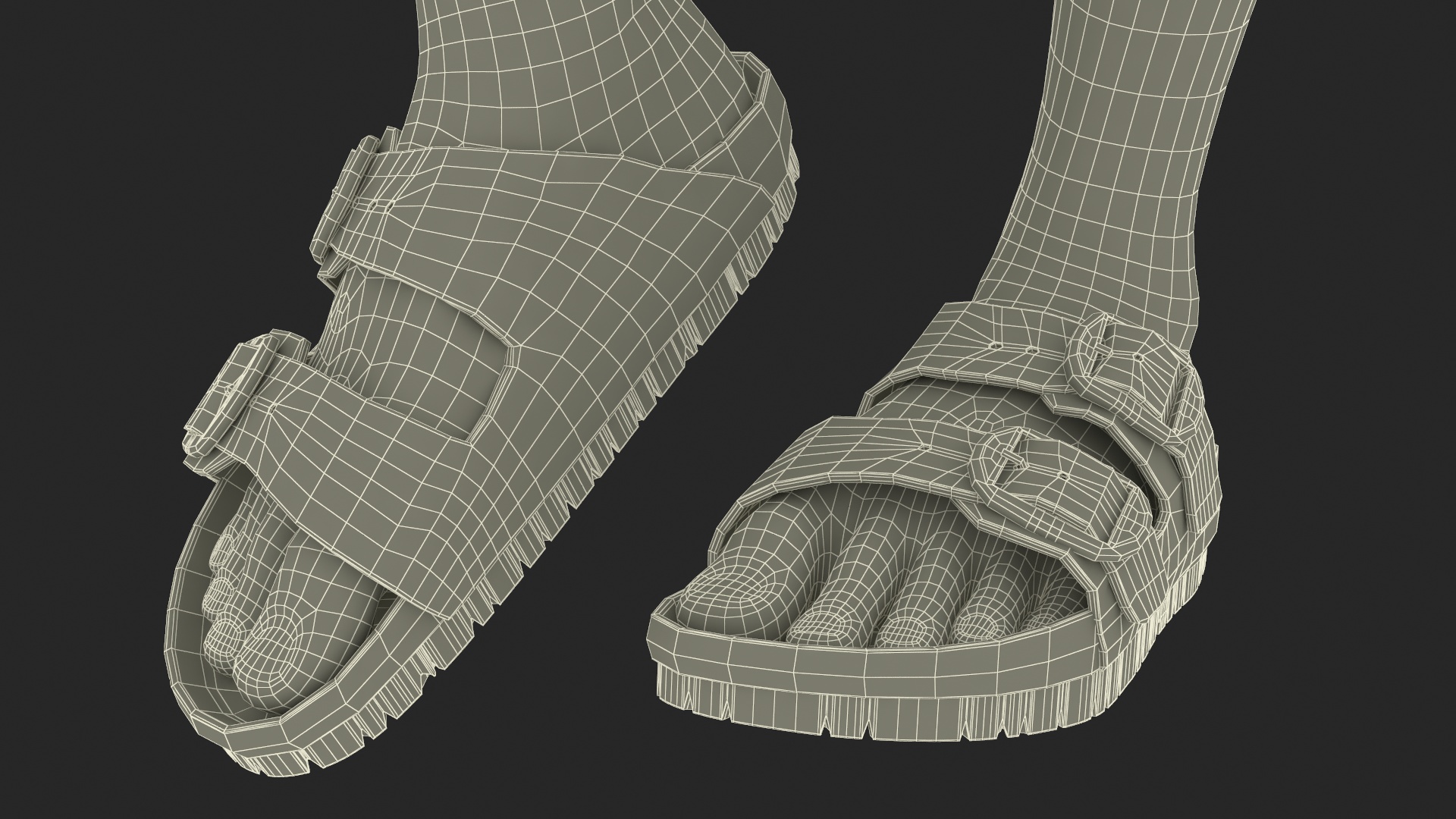 3D model Female Legs in Flip-Flops