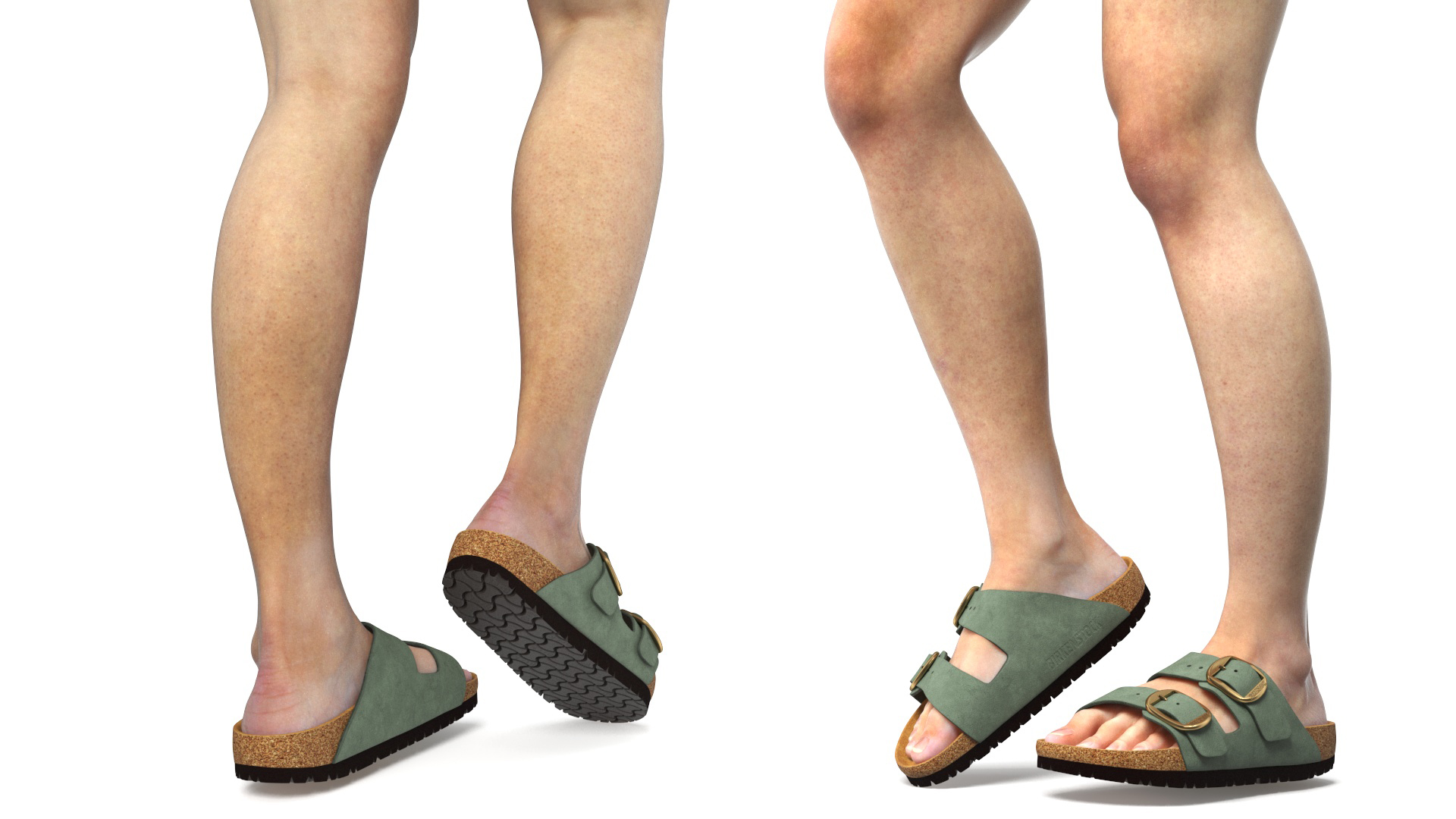 3D model Female Legs in Flip-Flops