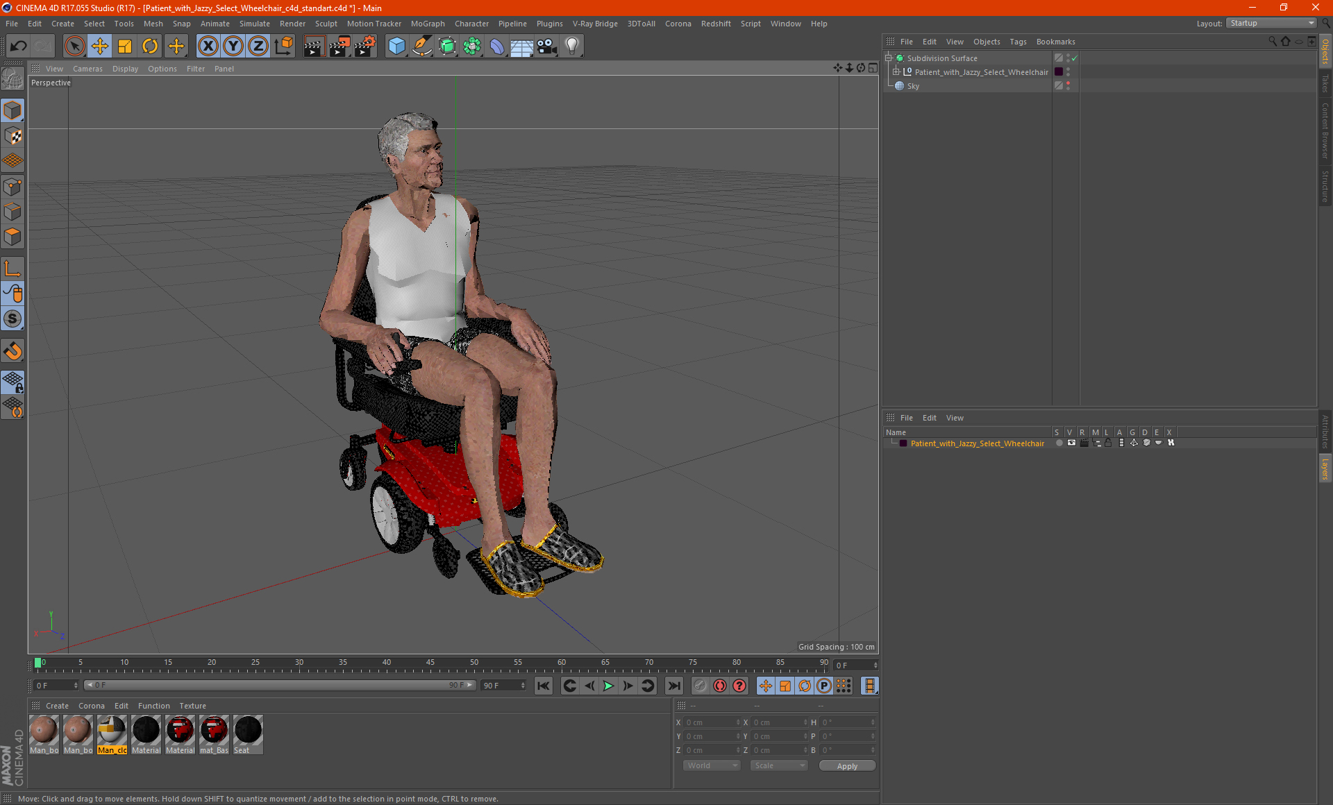 3D Patient with Jazzy Select Wheelchair