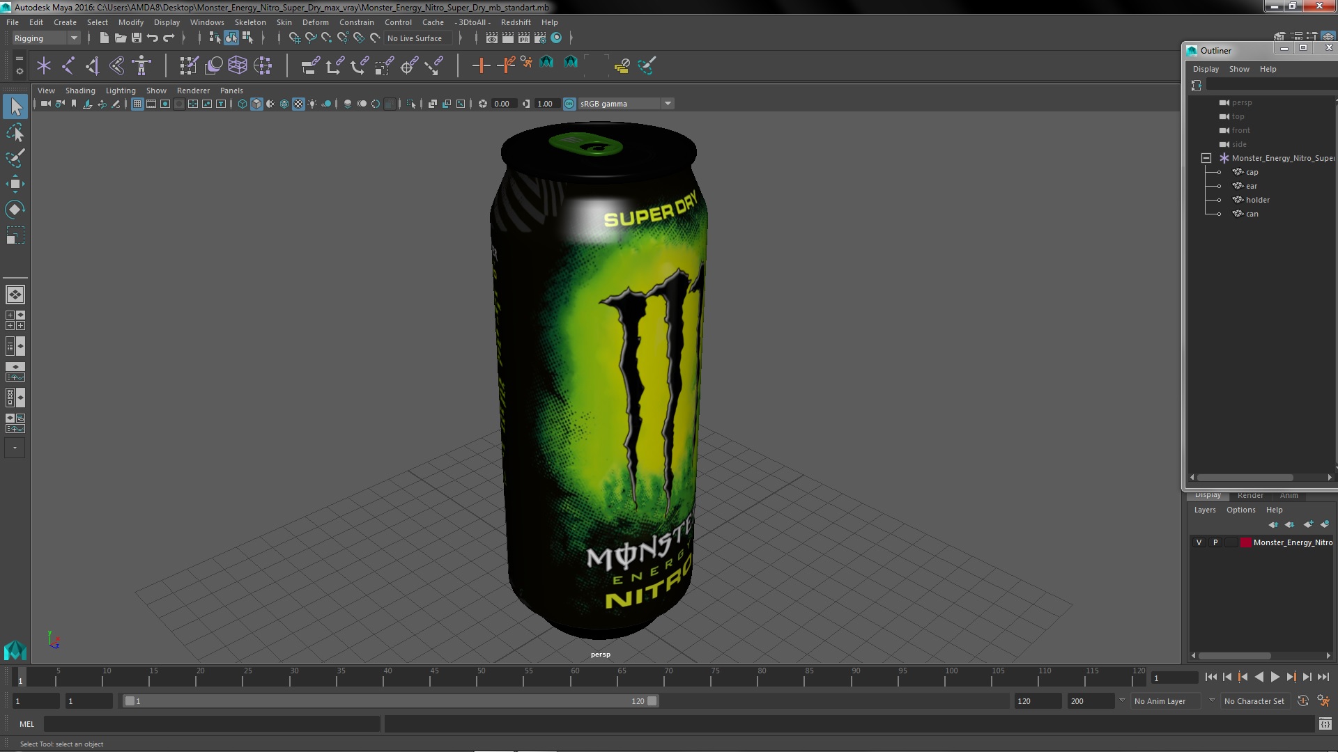 3D model Monster Energy Nitro Super Dry