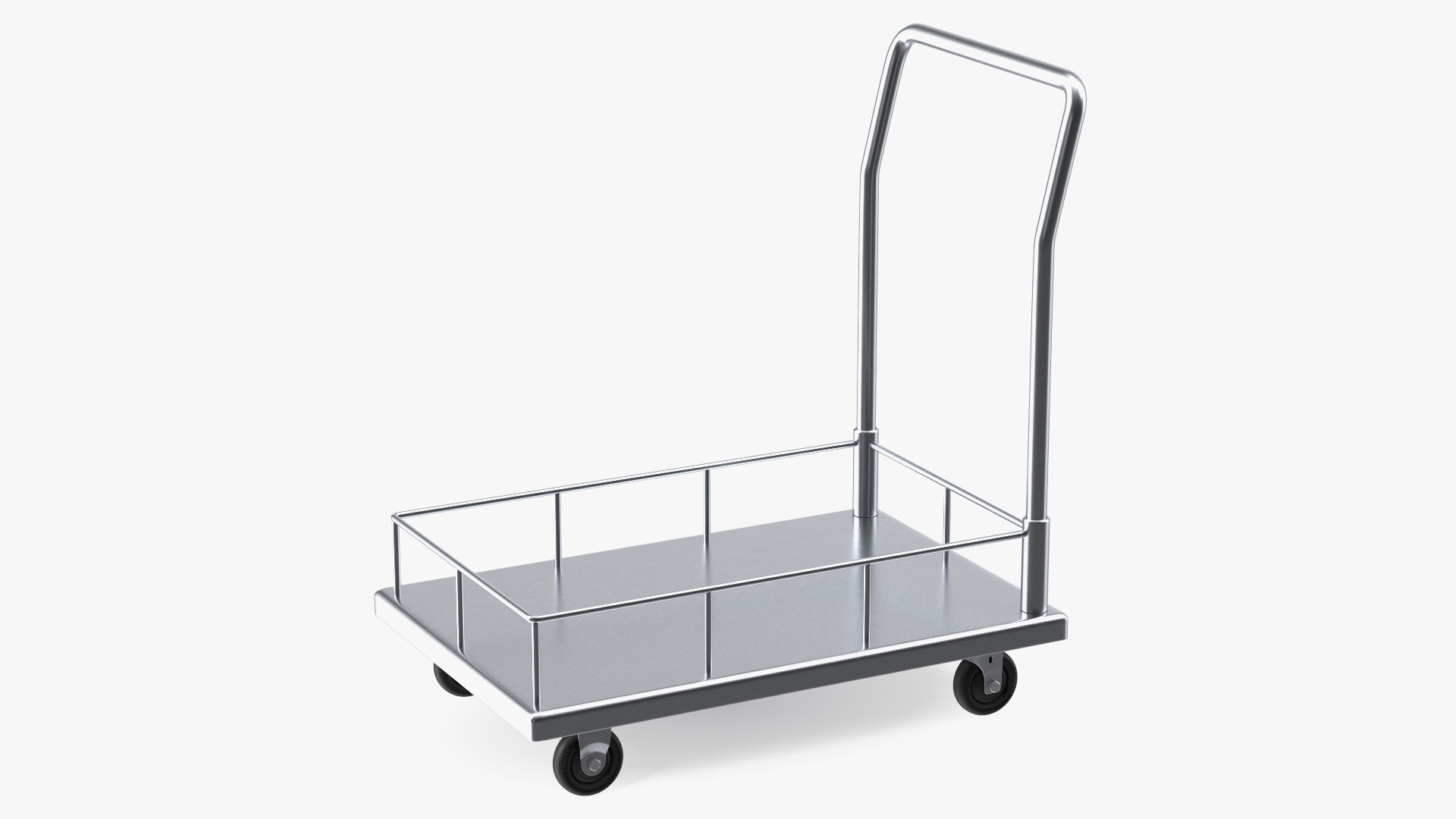 3D Trolley Low Platform with Railing model