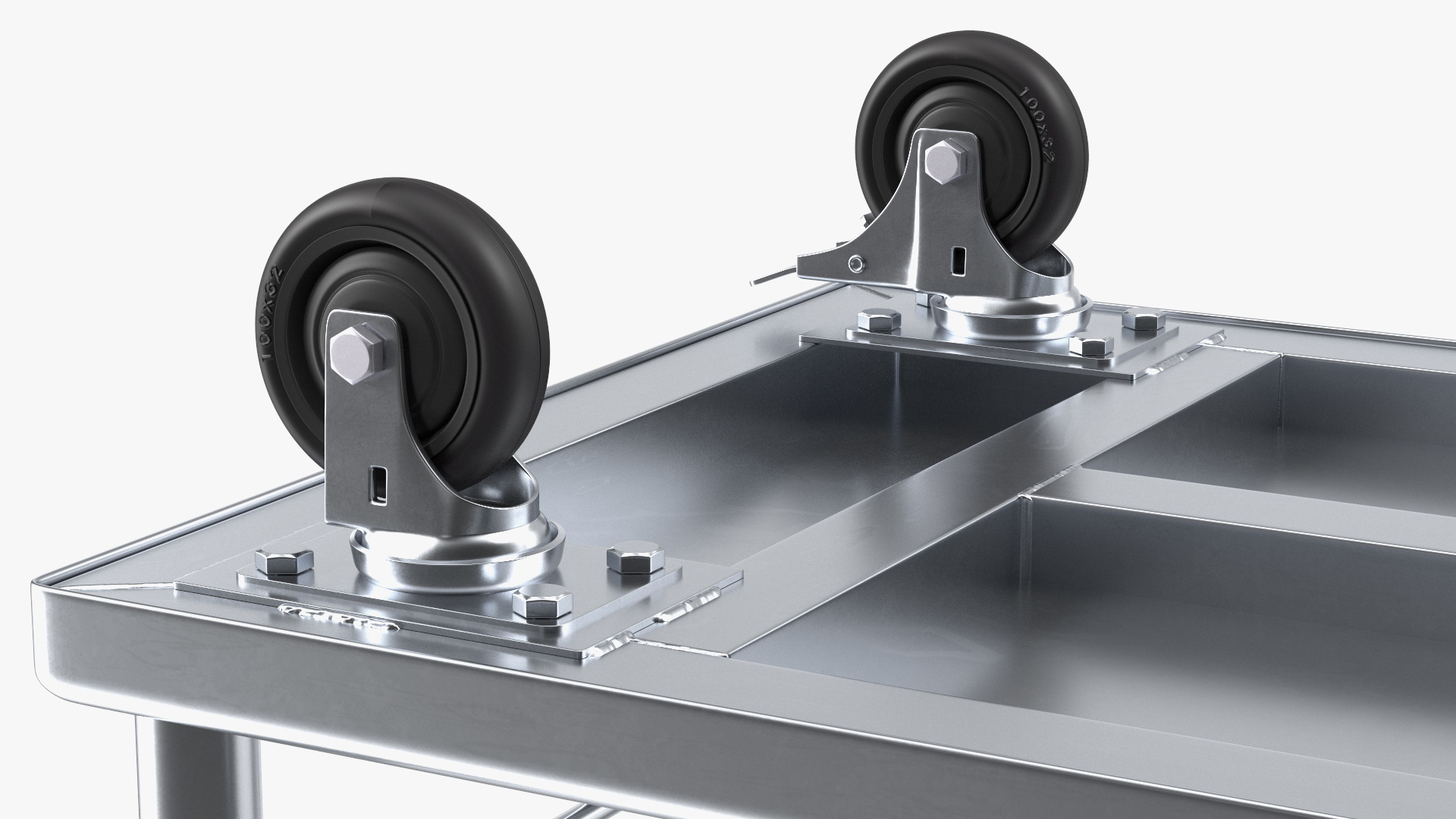 3D Trolley Low Platform with Railing model