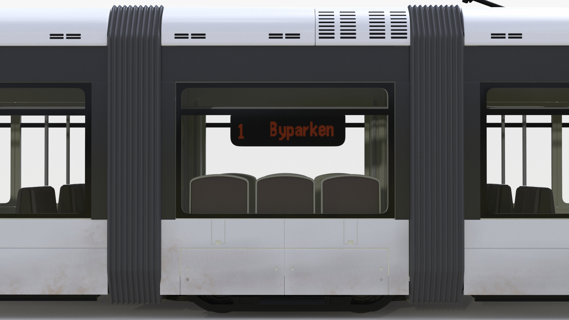 3D model City Tram White