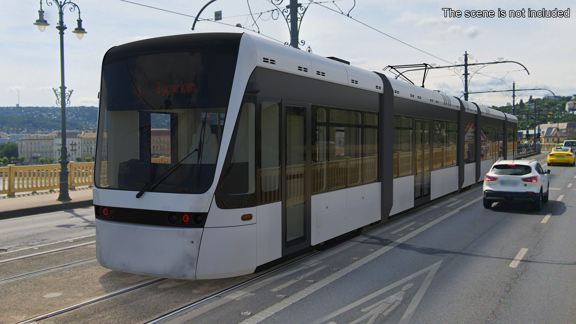 3D model City Tram White