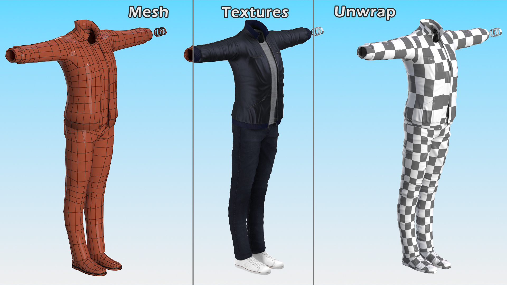 3D Street Clothes Set model