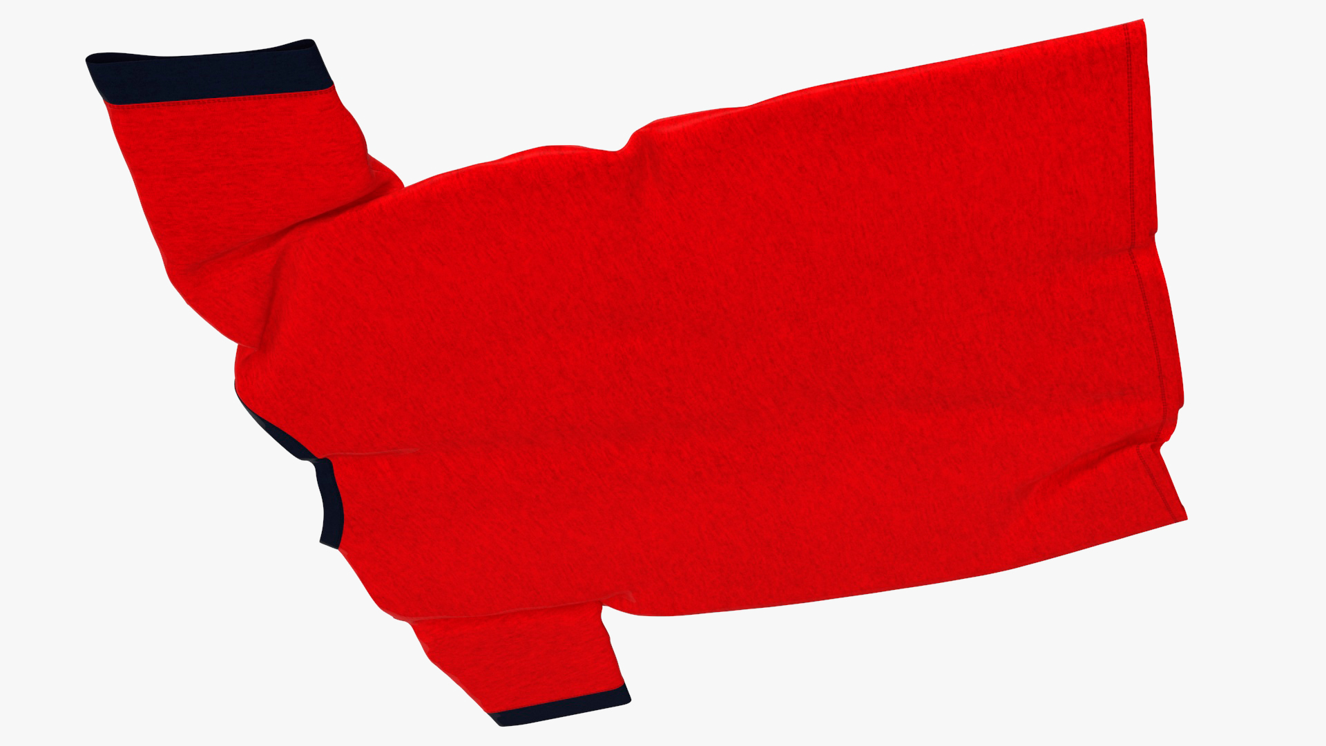 3D Red T-Shirt Flat Mockup model