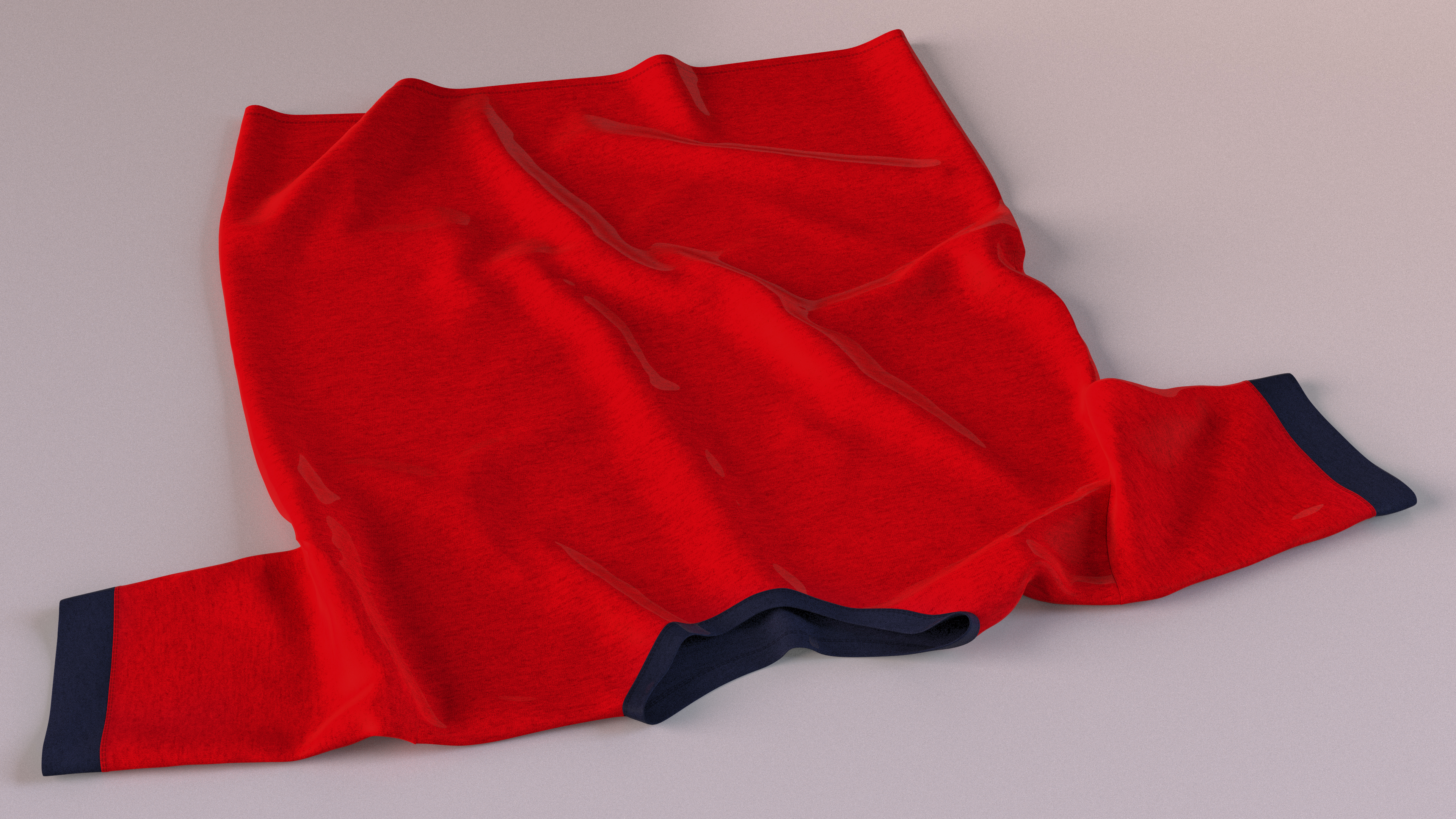 3D Red T-Shirt Flat Mockup model