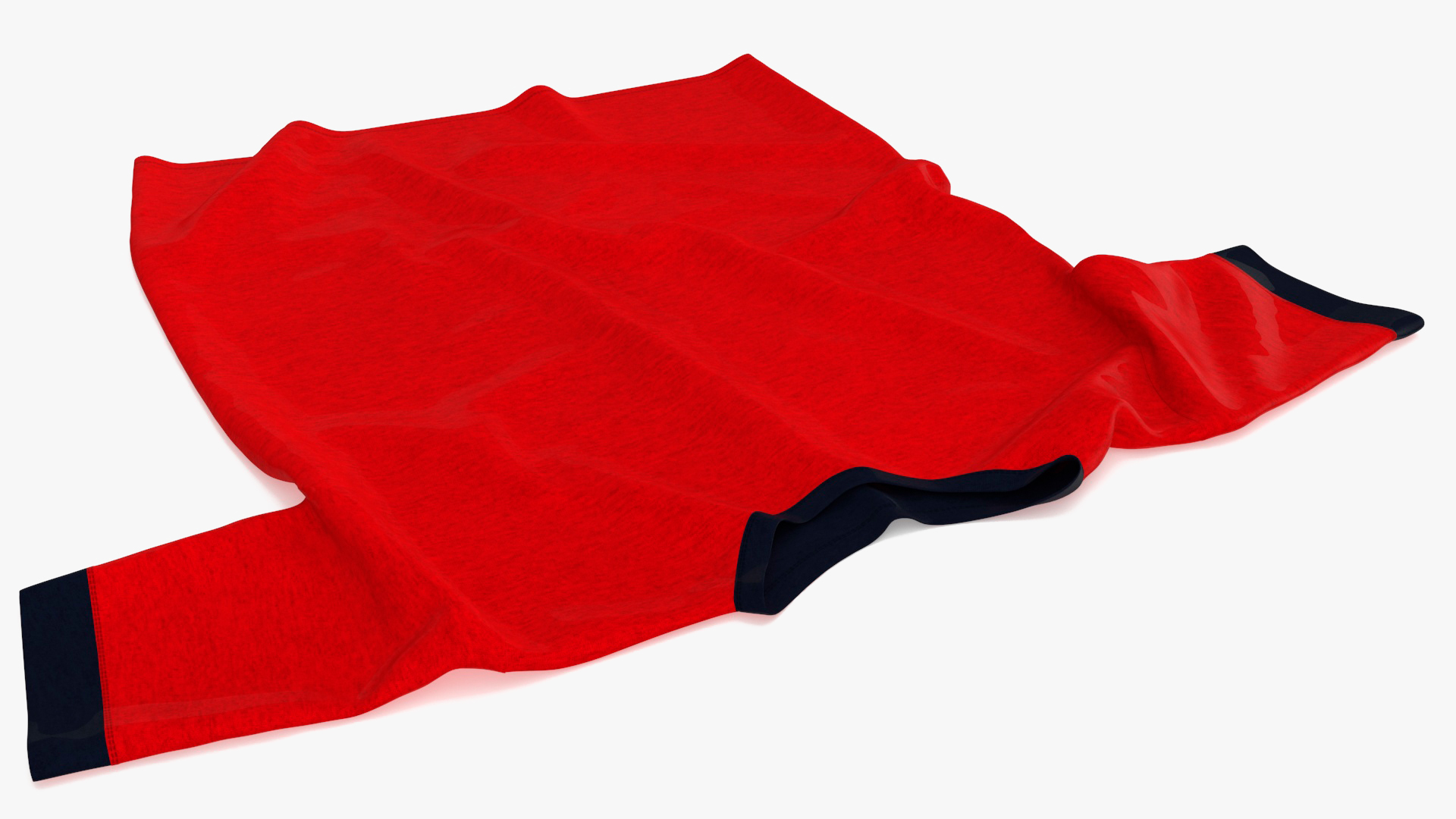 3D Red T-Shirt Flat Mockup model