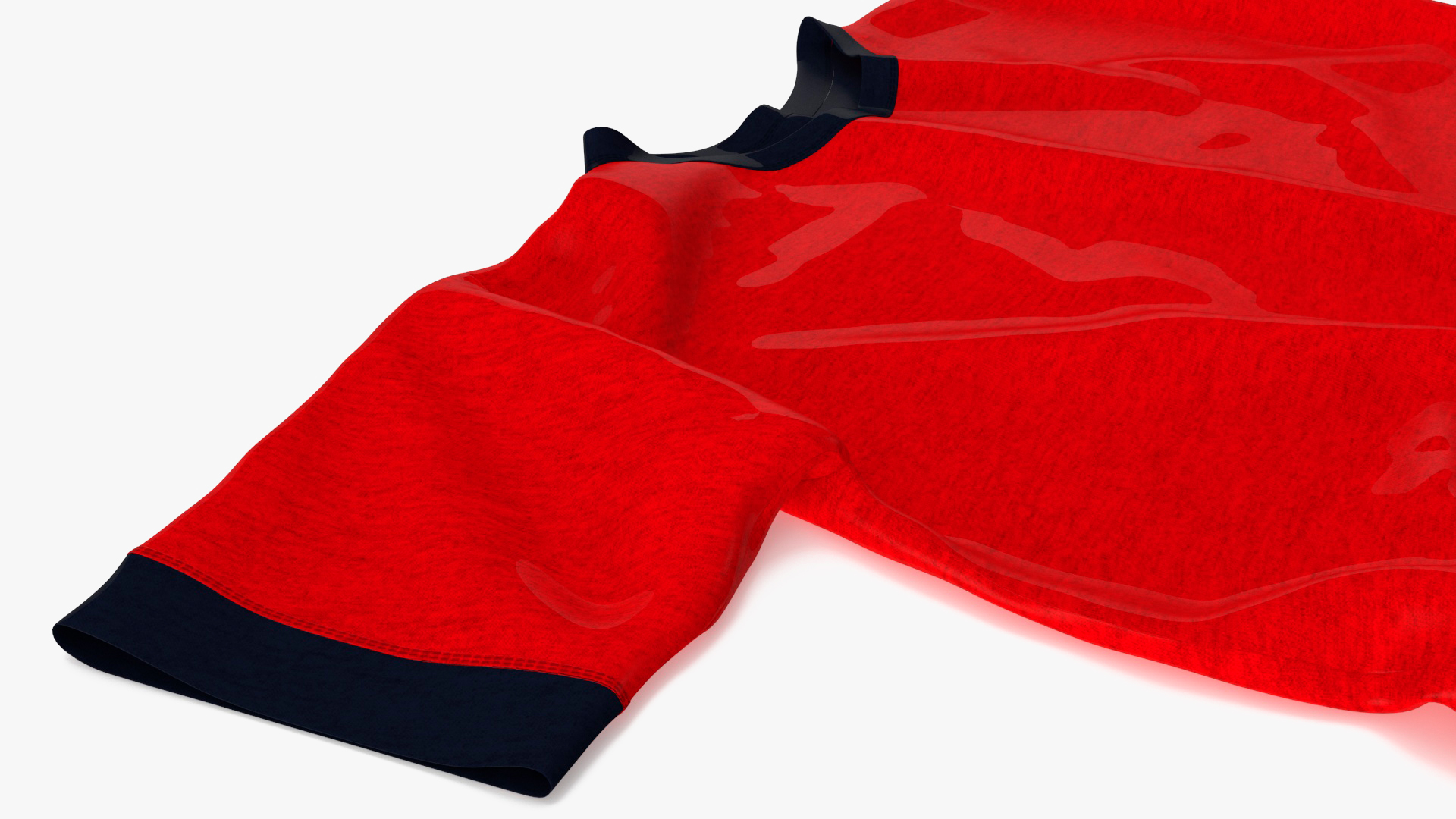 3D Red T-Shirt Flat Mockup model