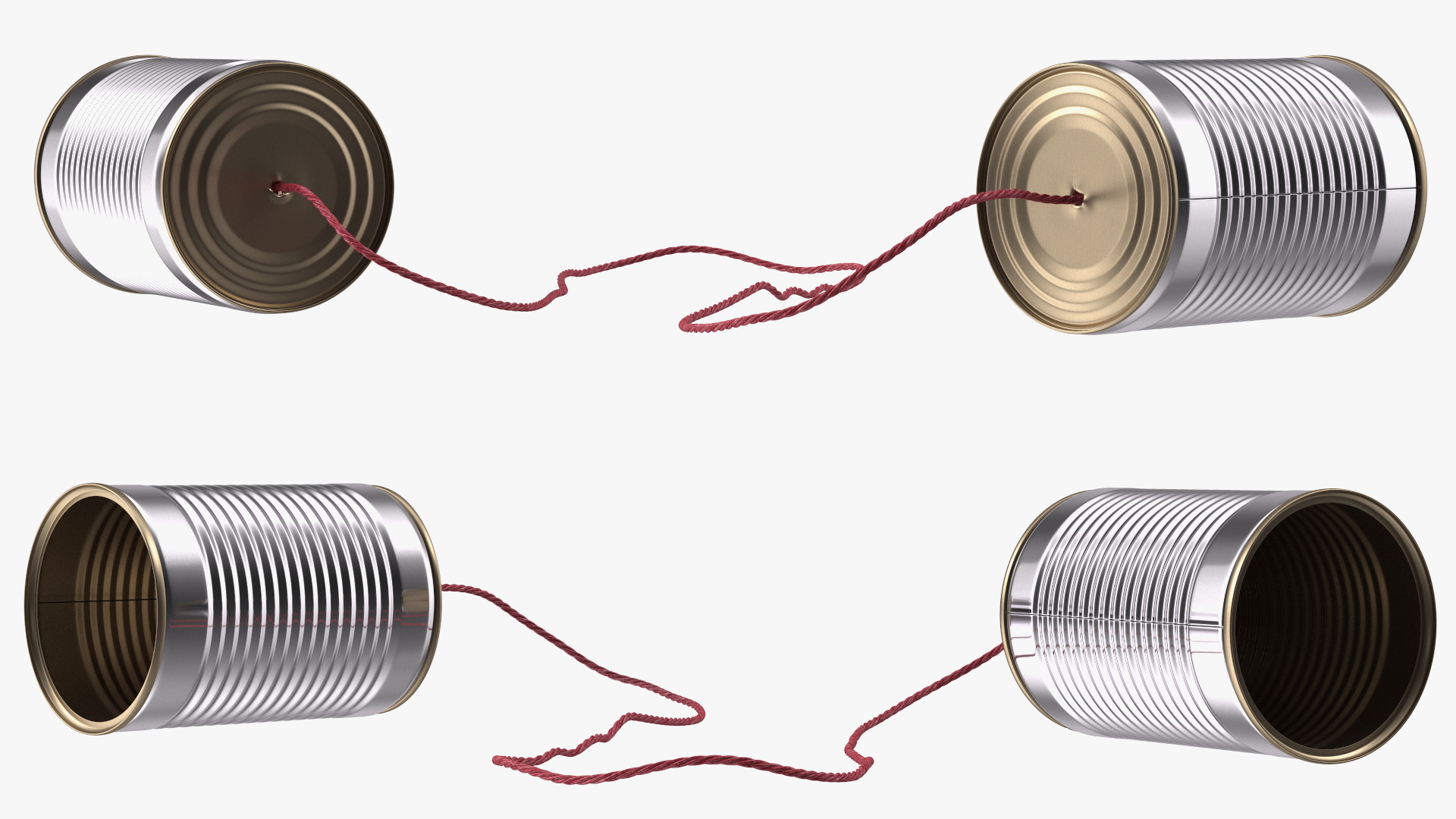 Tin Can Telephone 3D