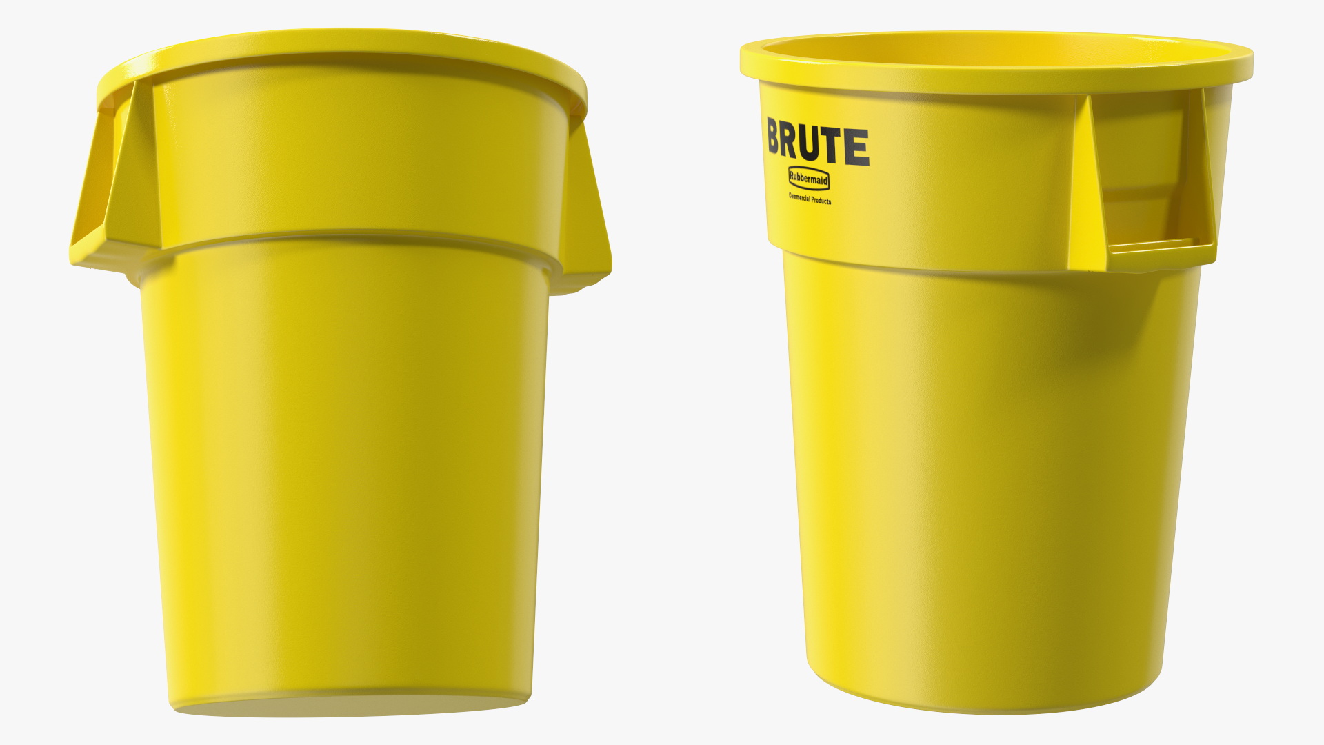 Rubbermaid Commercial Brute Vented Trash Yellow 3D