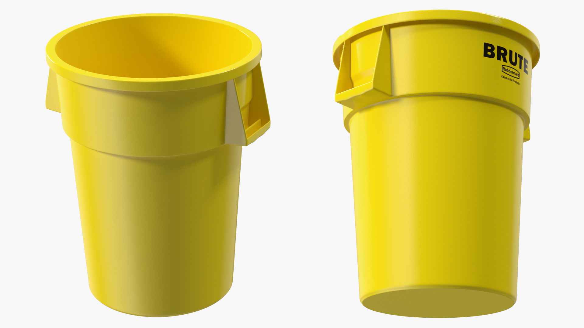 Rubbermaid Commercial Brute Vented Trash Yellow 3D