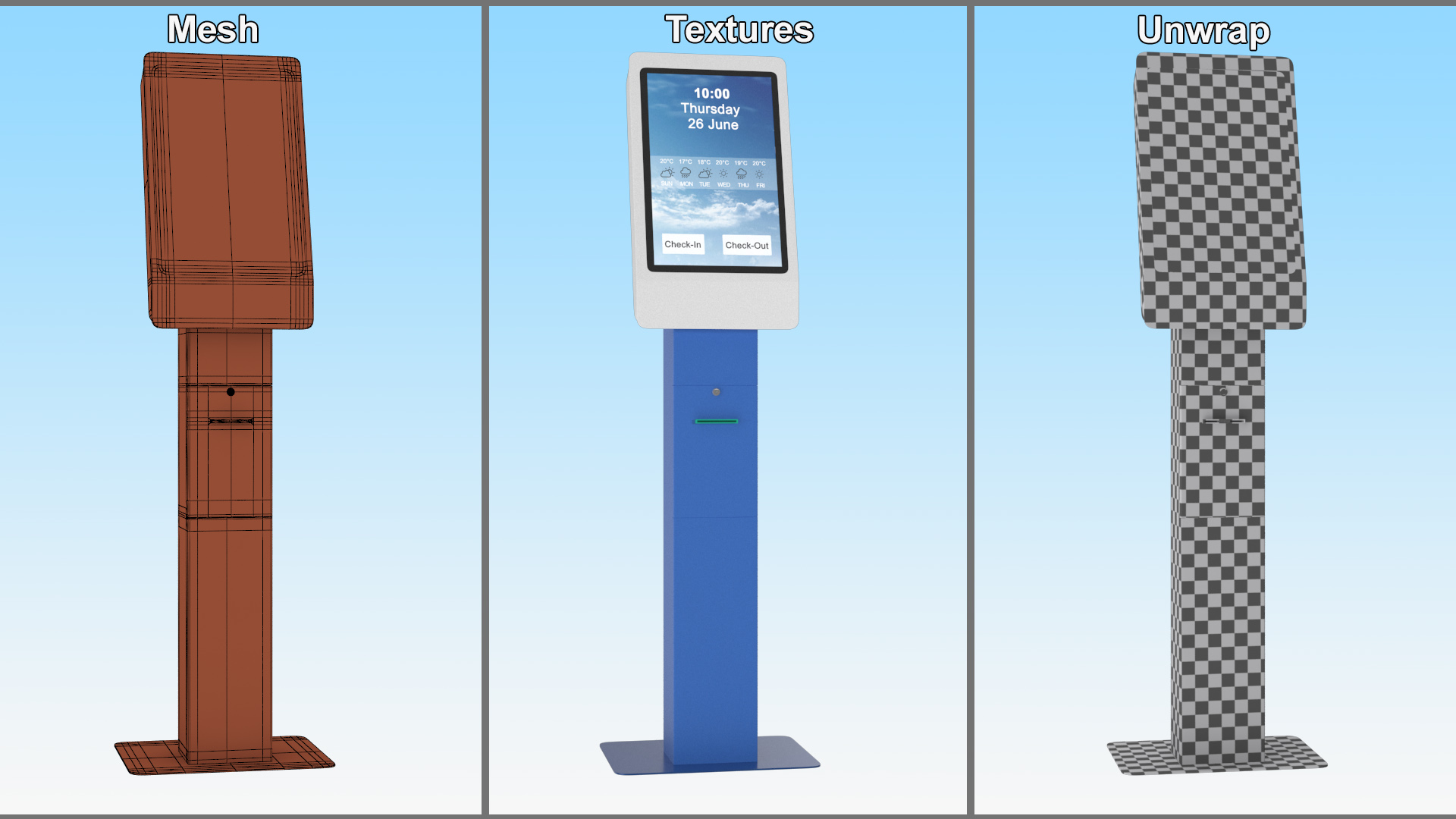 3D Hotel Kiosk 2 model