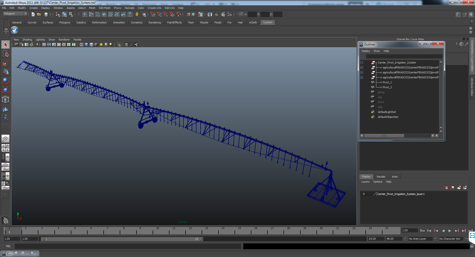 3D model Center Pivot Irrigation System