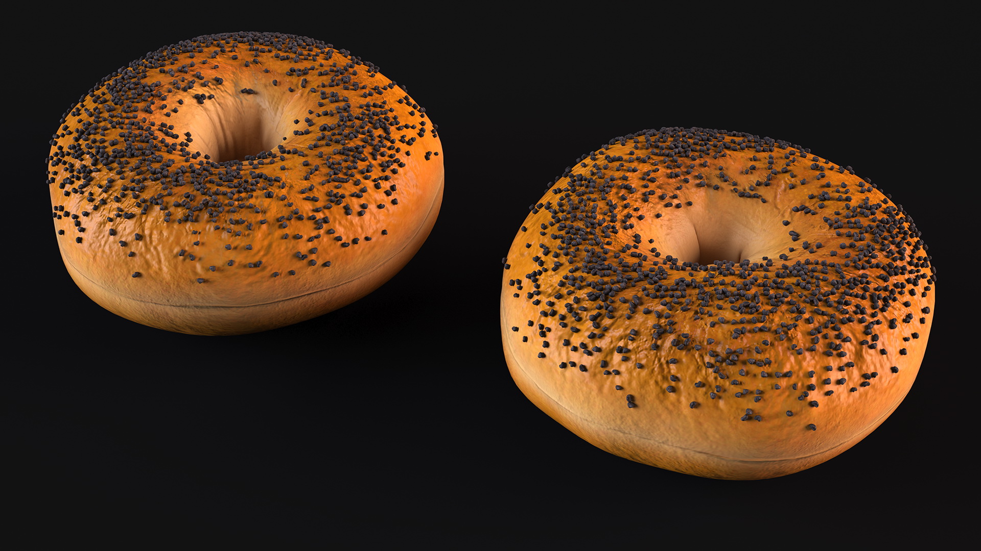 Poppy Seed Bagels 3D