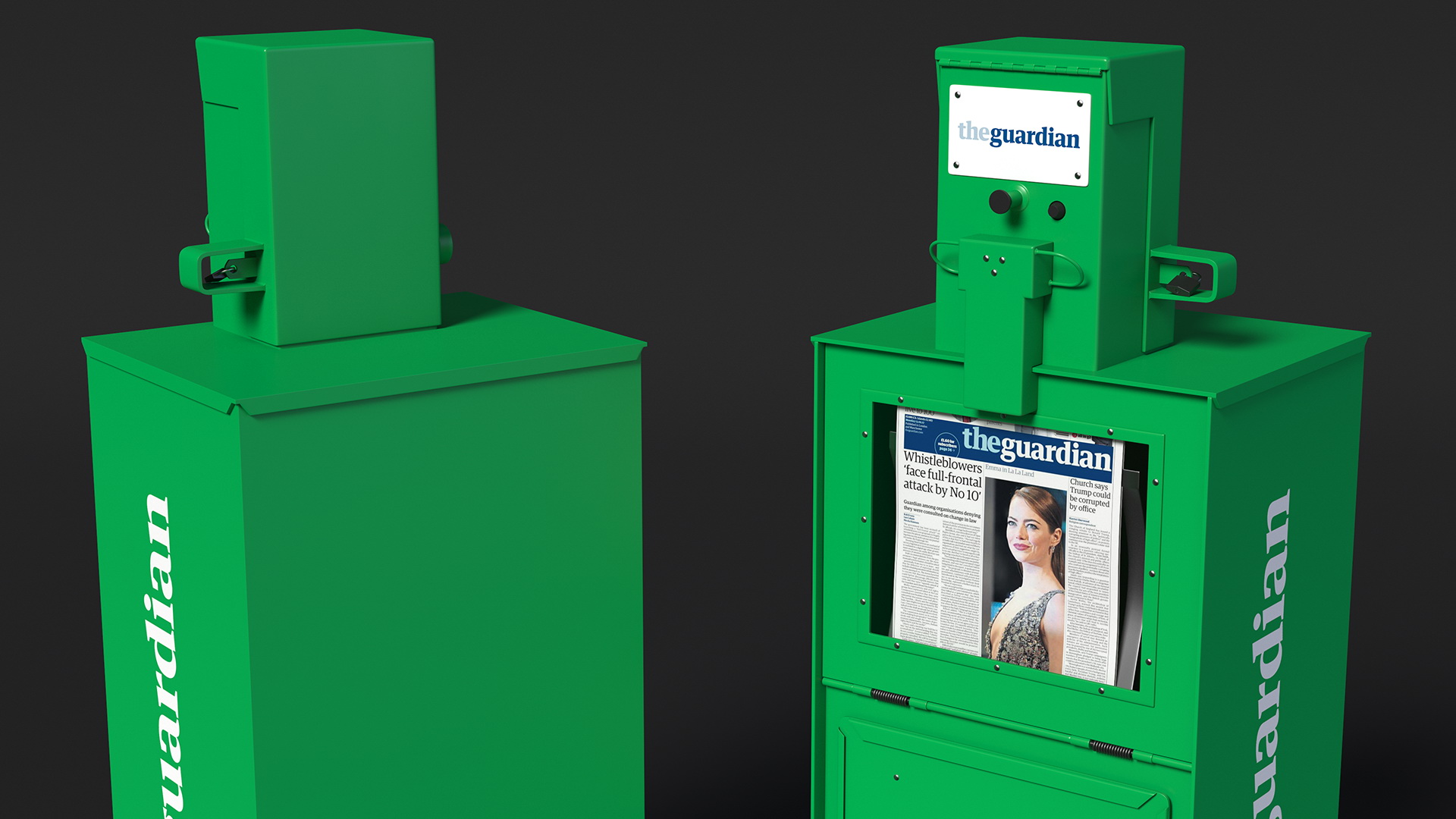 3D Newspaper Vending Machine The Guardian model