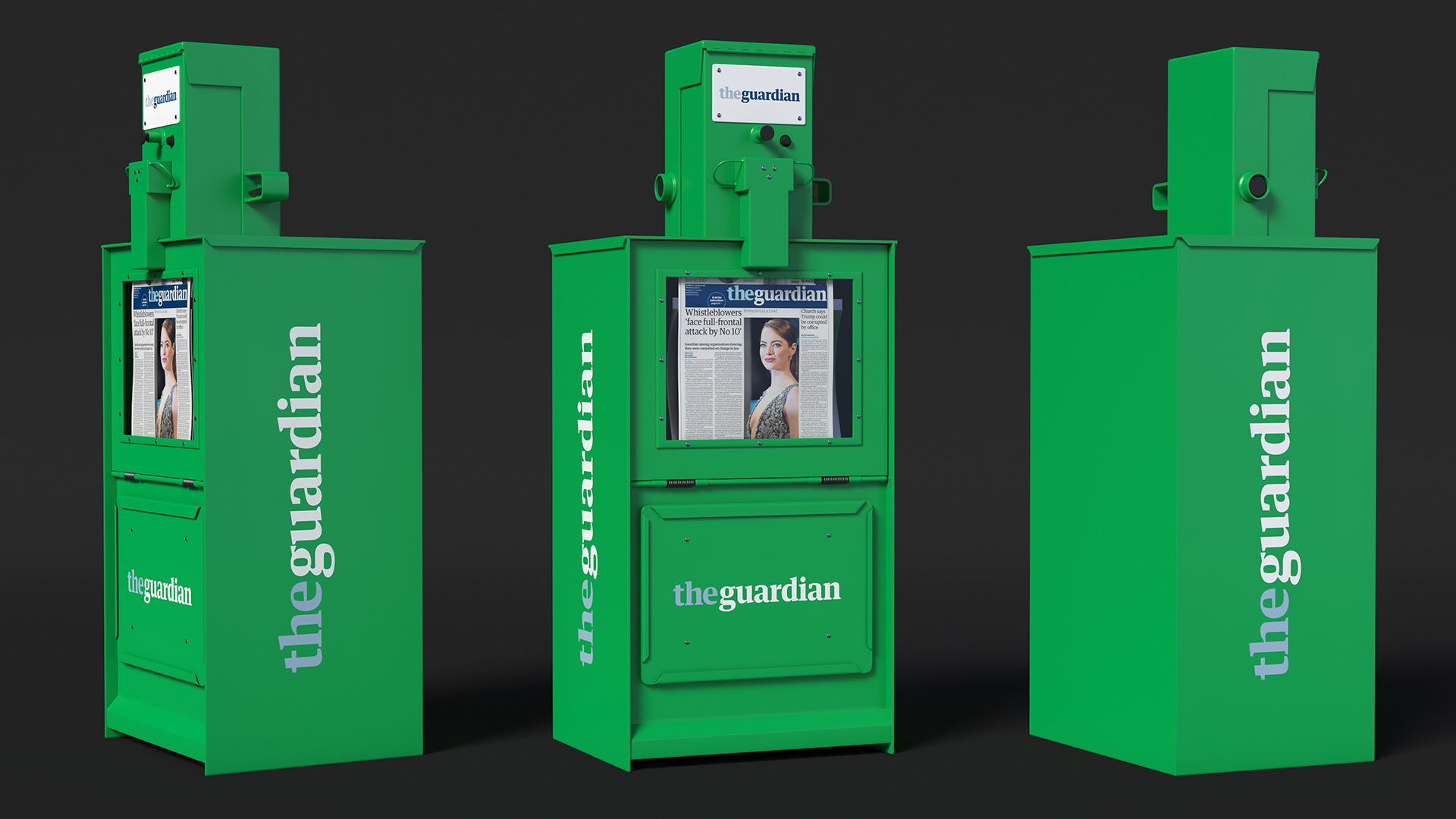 3D Newspaper Vending Machine The Guardian model