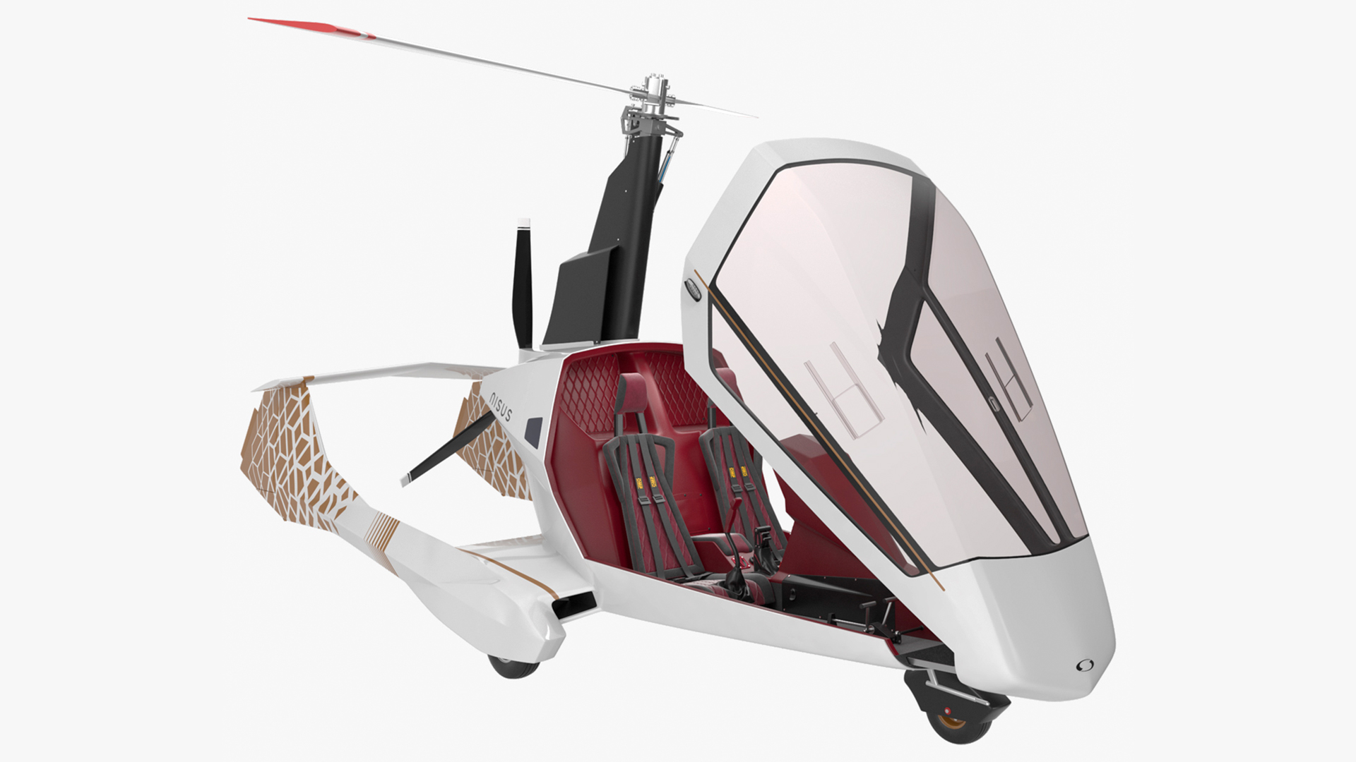 3D Nisus Gyroplane Rigged for Maya