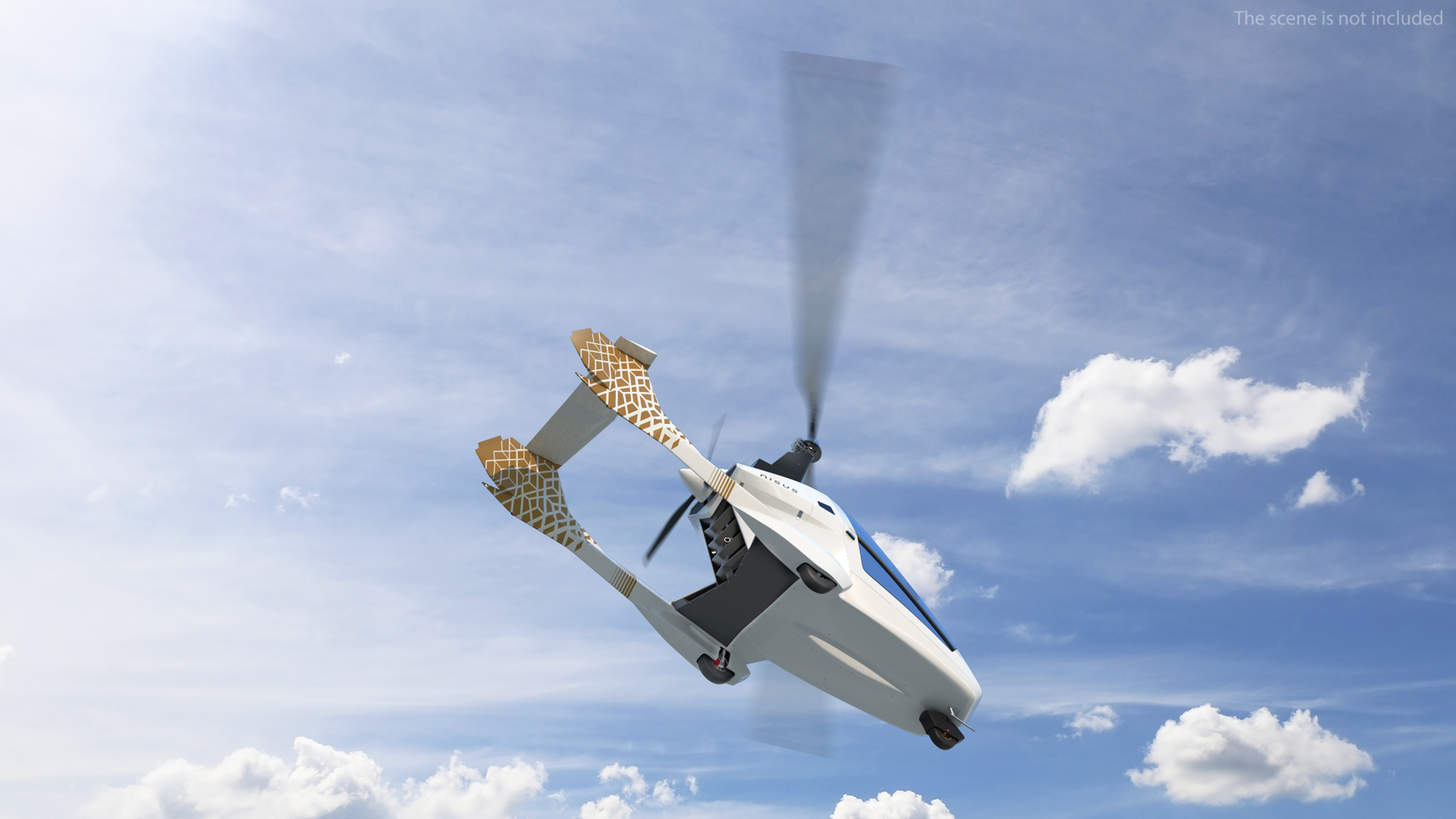 3D Nisus Gyroplane Rigged for Maya