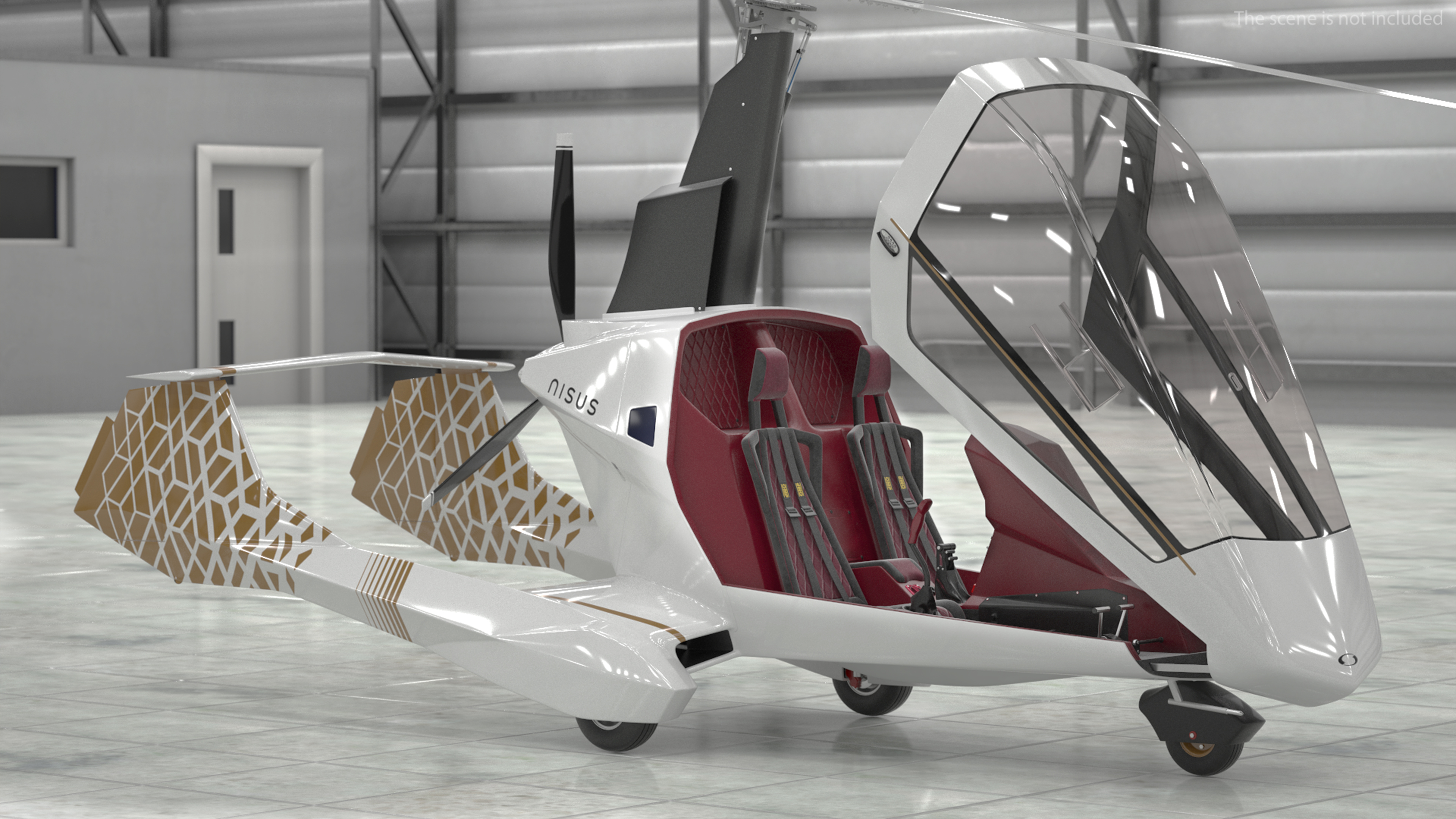 3D Nisus Gyroplane Rigged for Maya