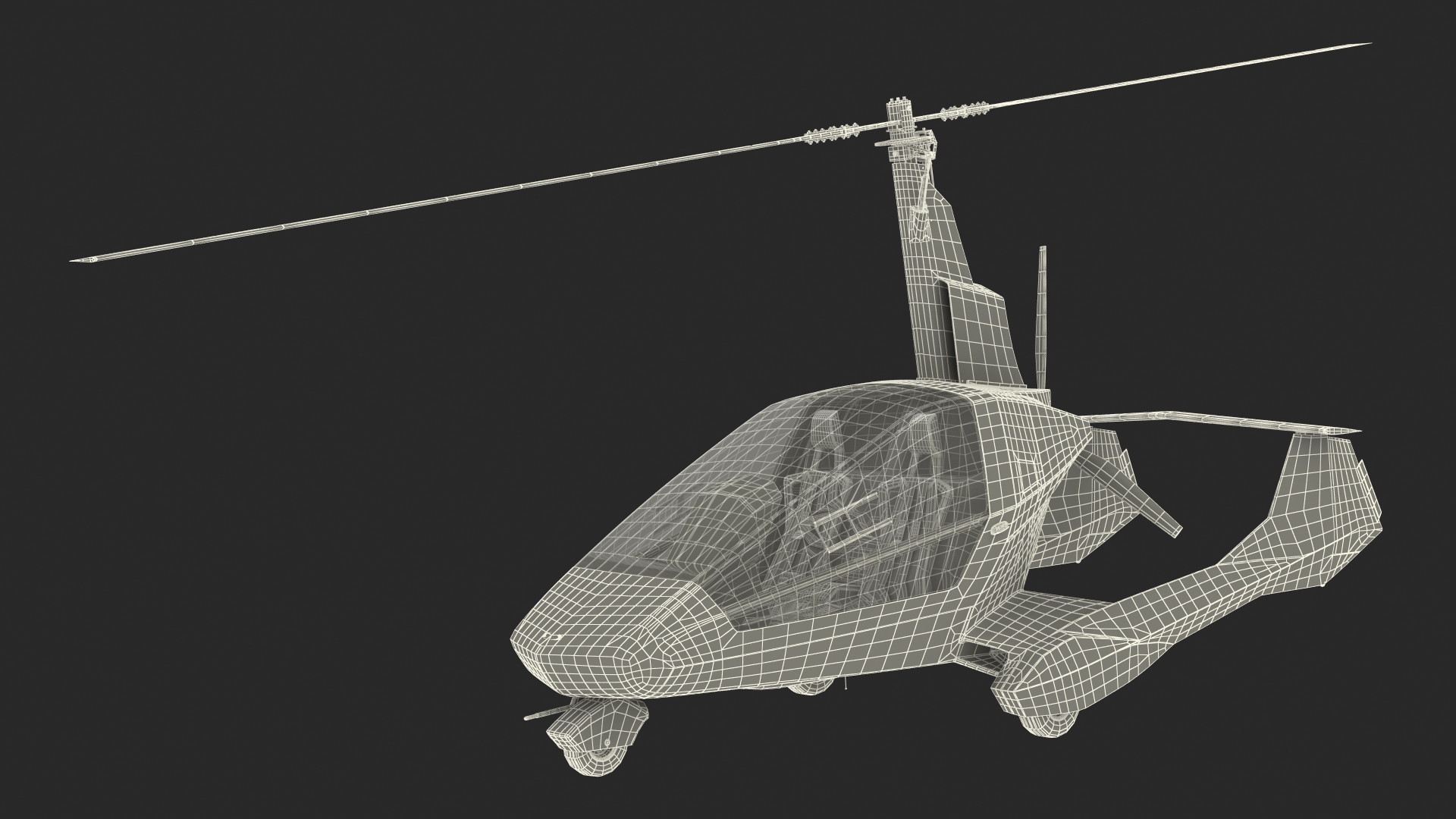 3D Nisus Gyroplane Rigged for Maya