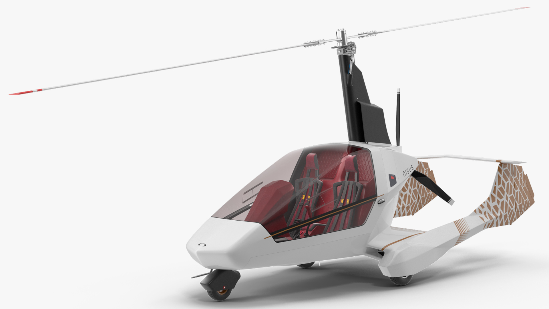 3D Nisus Gyroplane Rigged for Maya