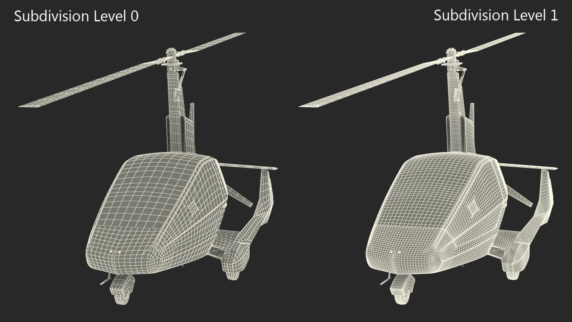 3D Nisus Gyroplane Rigged for Maya